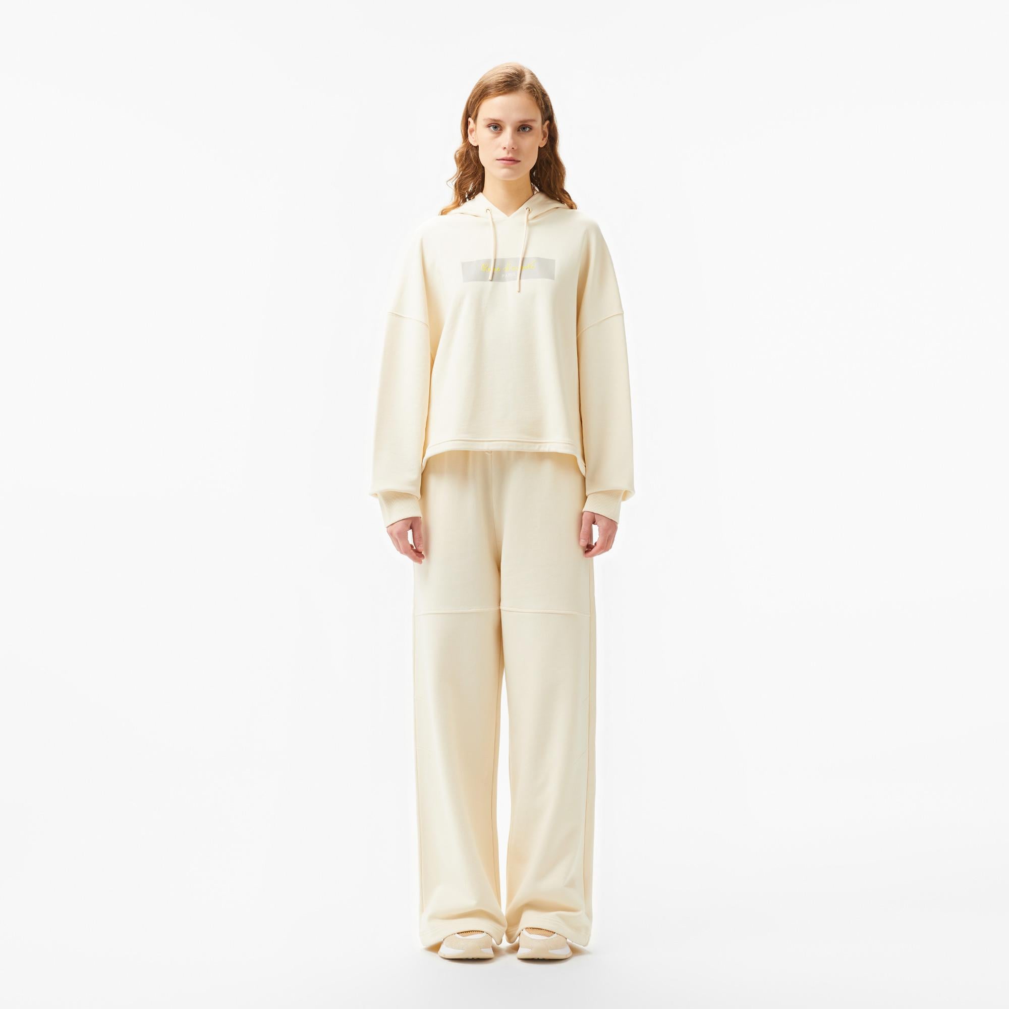 Lacoste Krem Kadın Sweatshirt