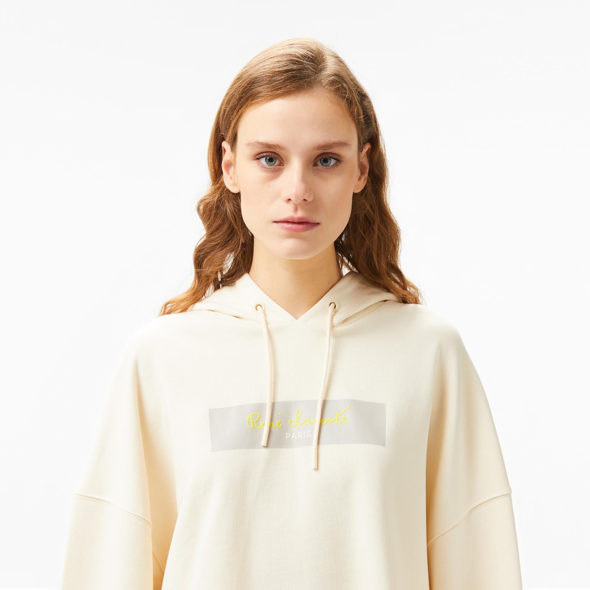 Lacoste Krem Kadın Sweatshirt