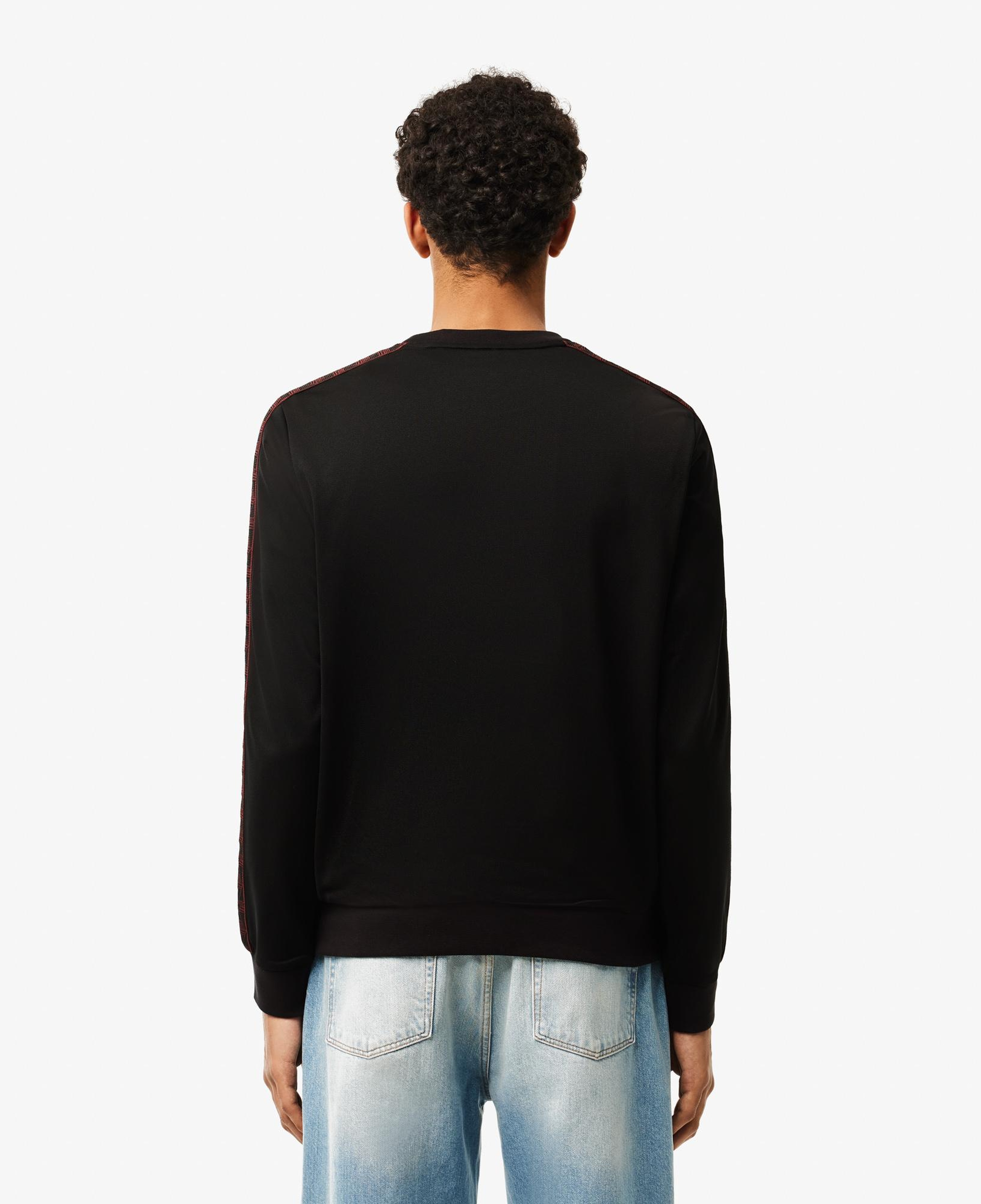 Erkek Classic Fit Bisiket Yaka Baskılı Siyah Sweatshirt