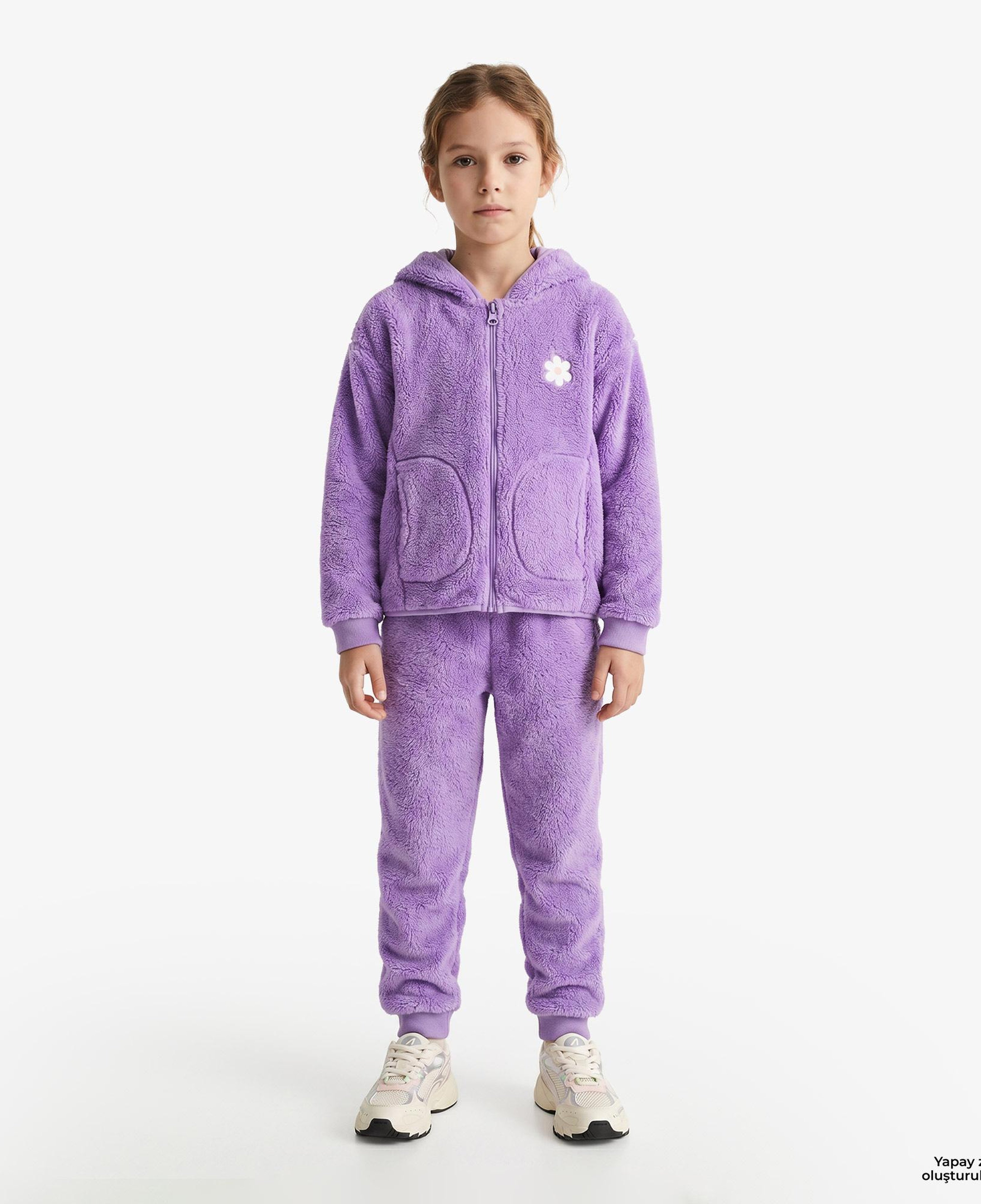 Nautica Knit Active Top Çocuk Mor Sweatshirt