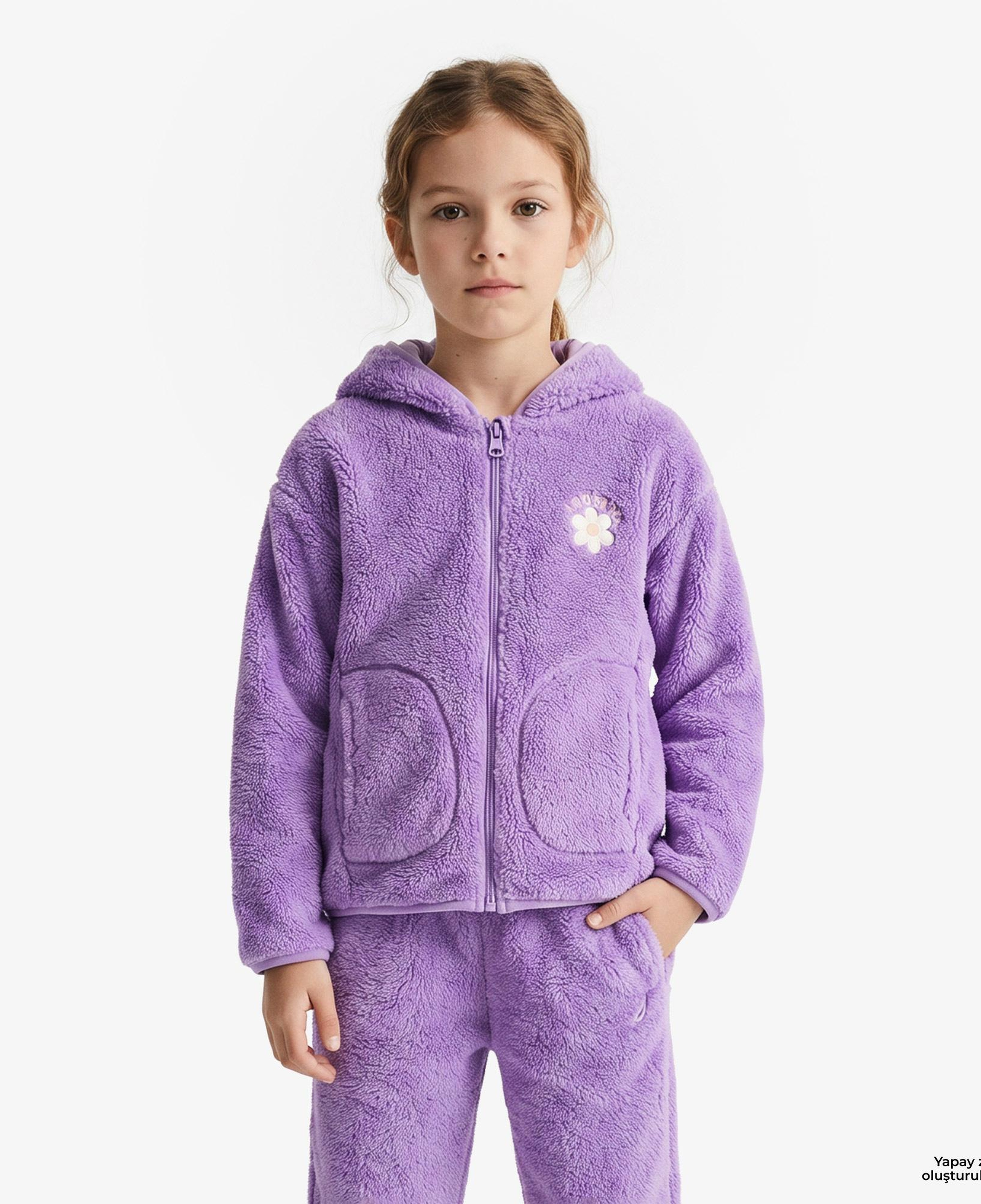 Nautica Knit Active Top Çocuk Mor Sweatshirt