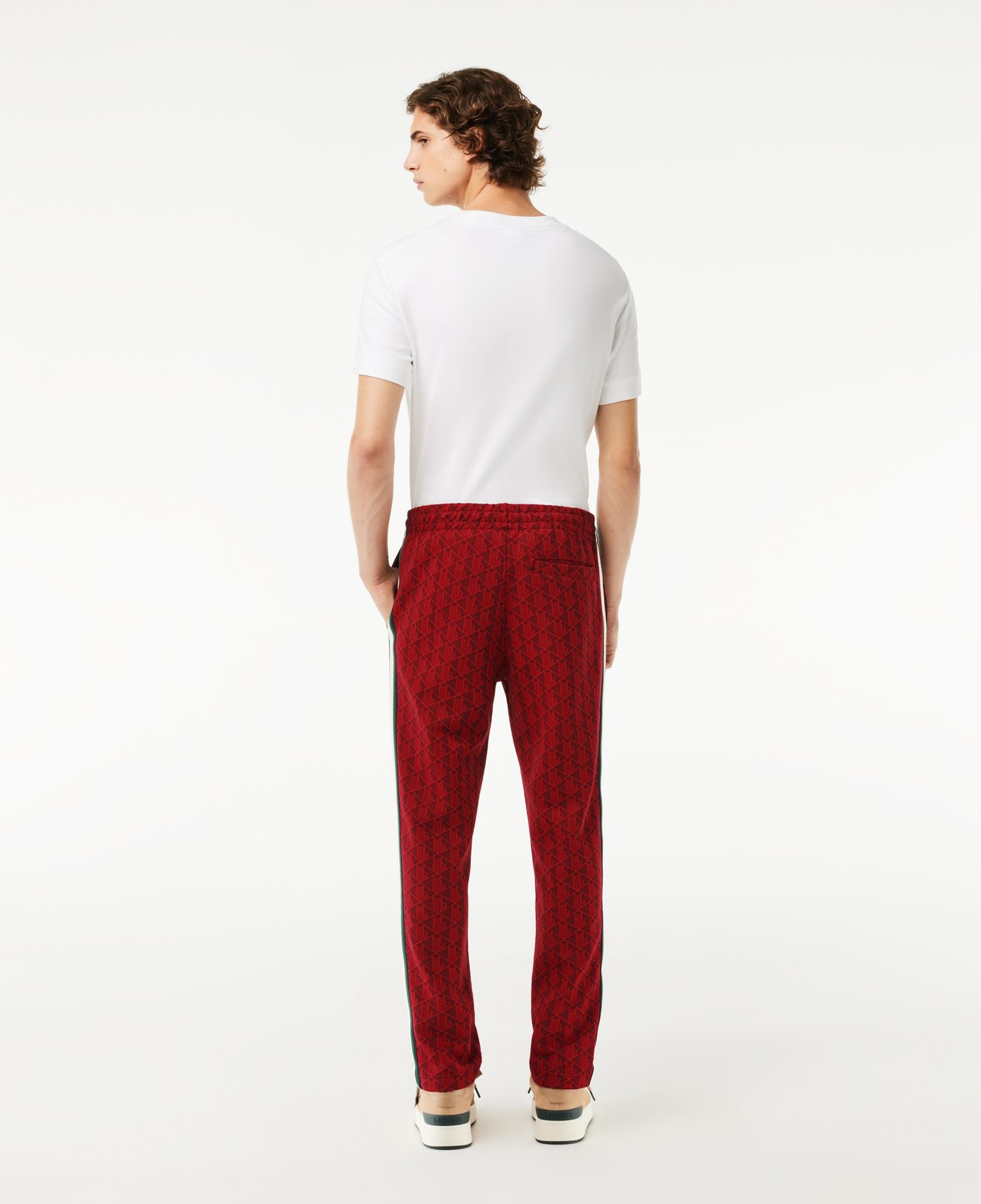 Erkek Regular Fit Monogram Kırmızı Eşofman Altı
