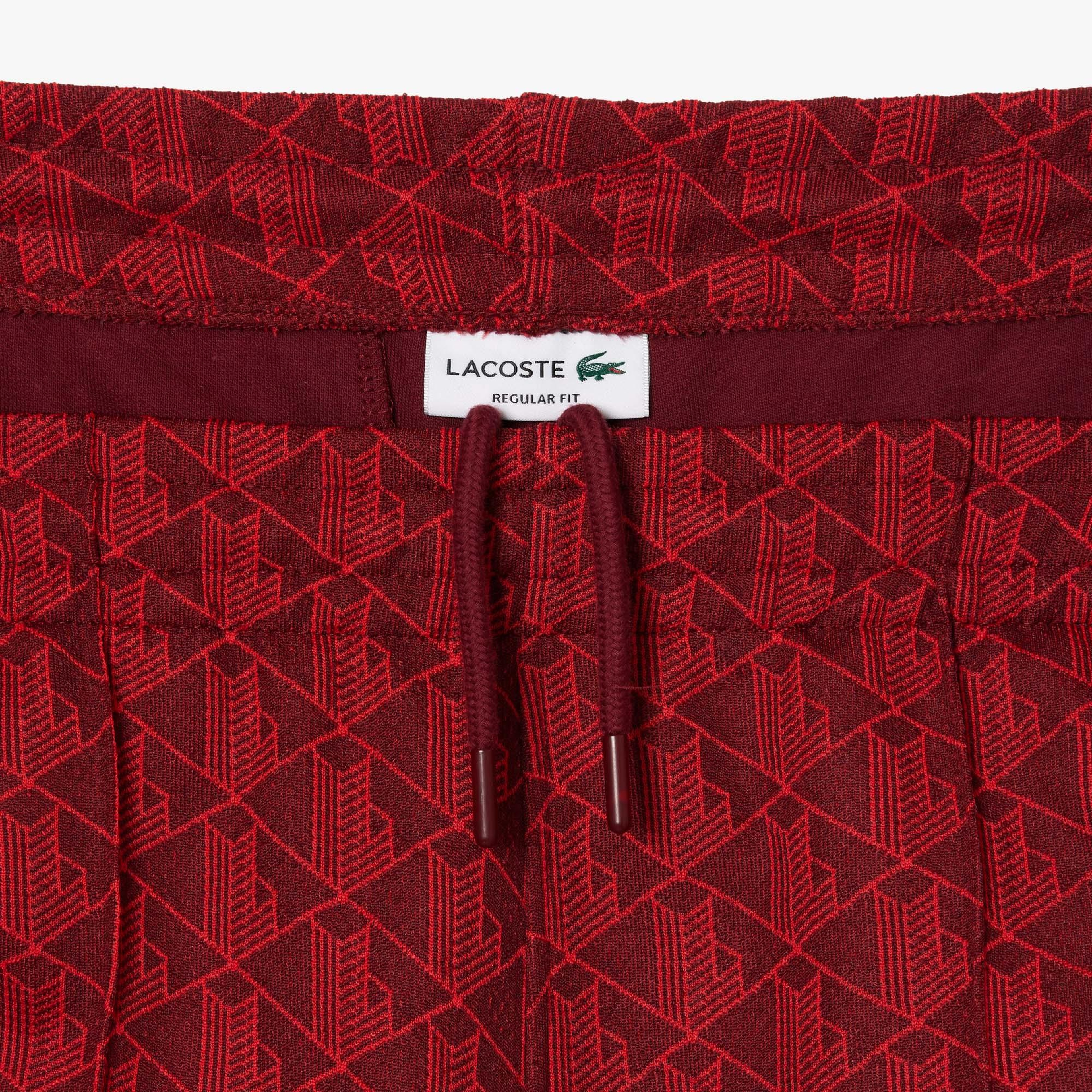 Erkek Regular Fit Monogram Kırmızı Eşofman Altı