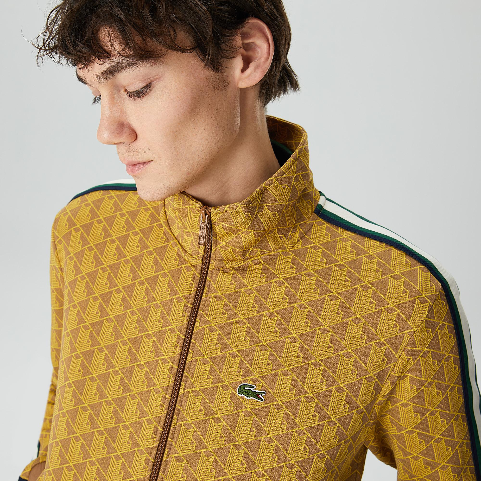 Lacoste Paris Jacquard Monogram Zipped Sweatshirt