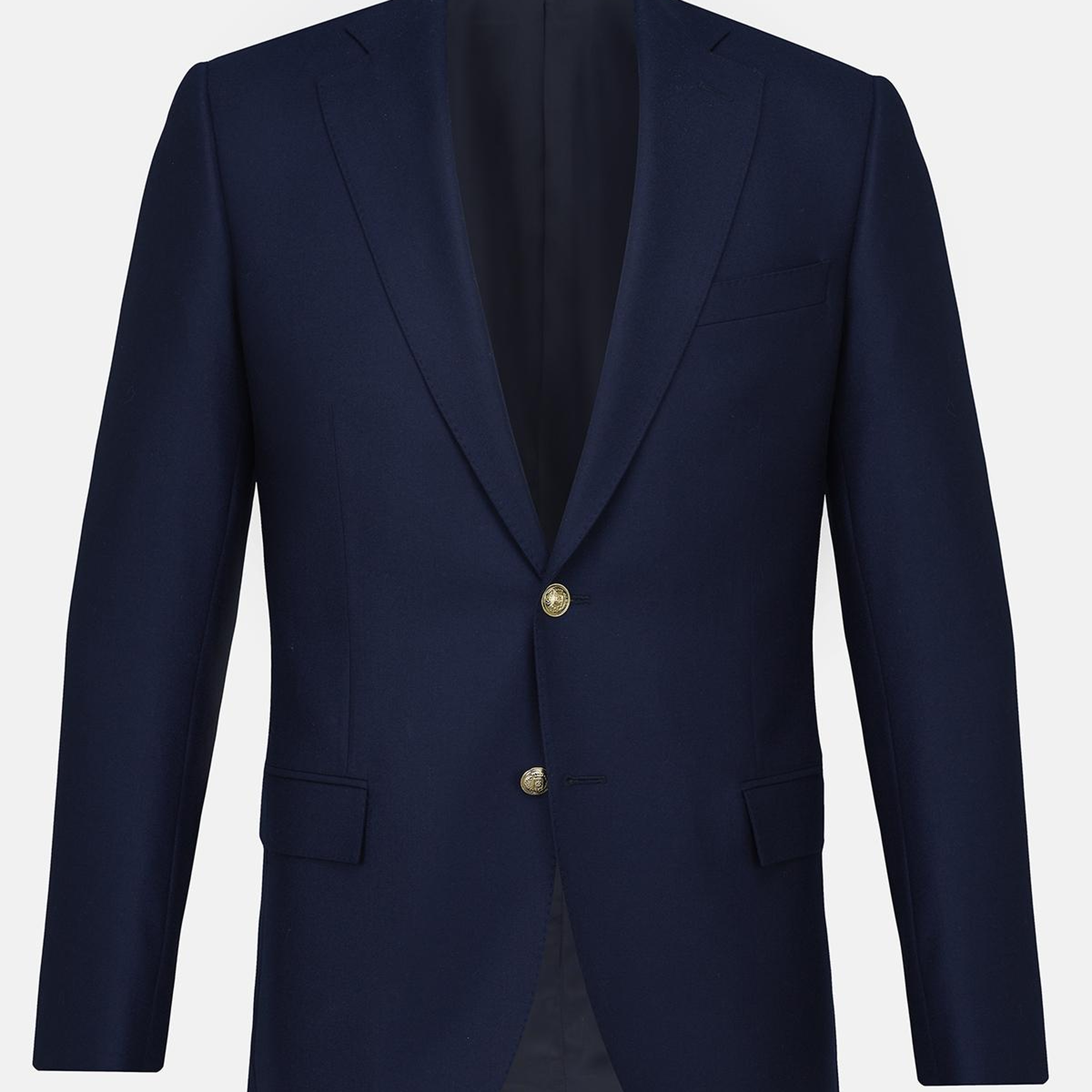 Erkek Lacivert Yün Loro Piana Kumaşıyla Üretilmiş Blazer Ceket