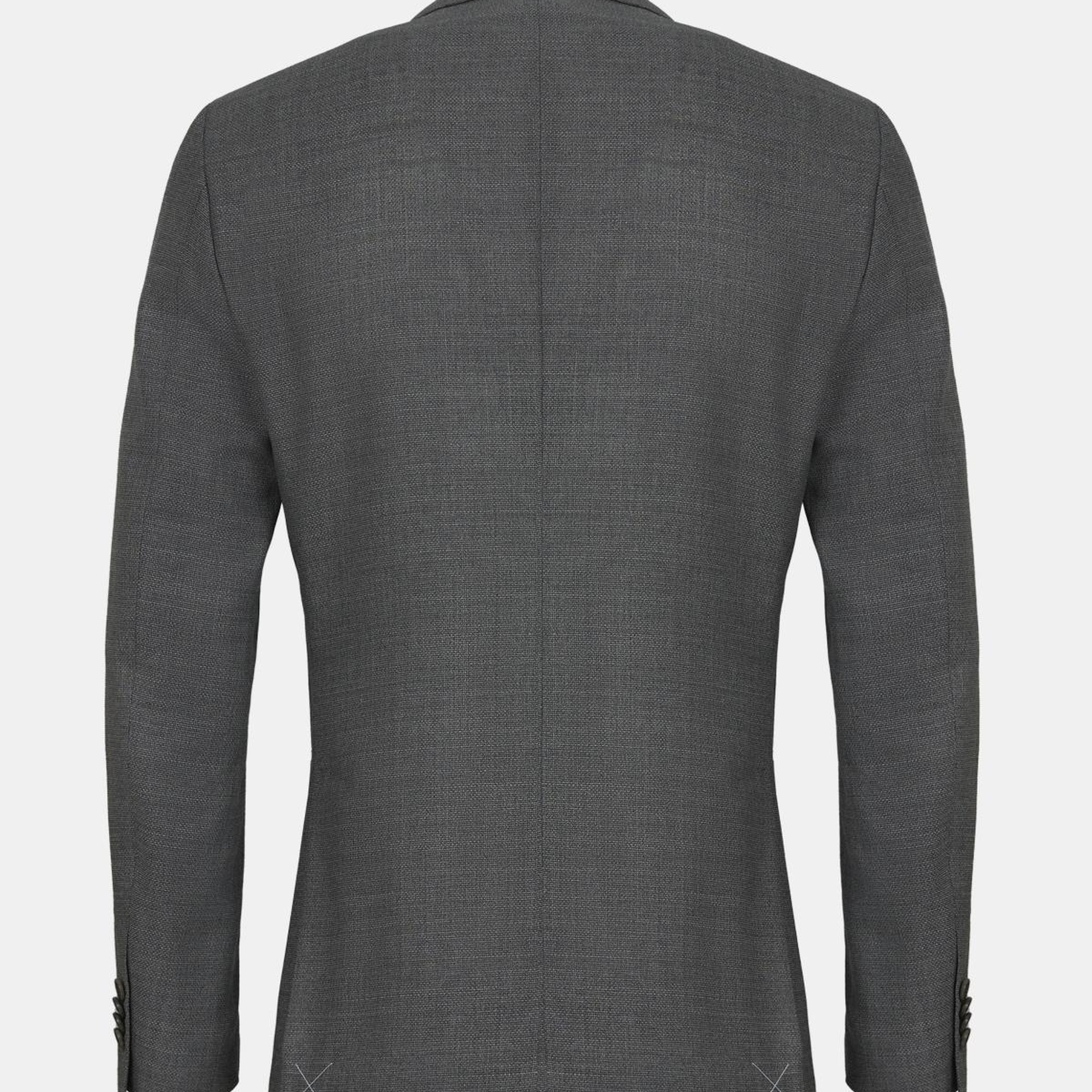 Erkek Gri Vitale Barberis Kumaşıyla Üretilmiş Yün Ceket