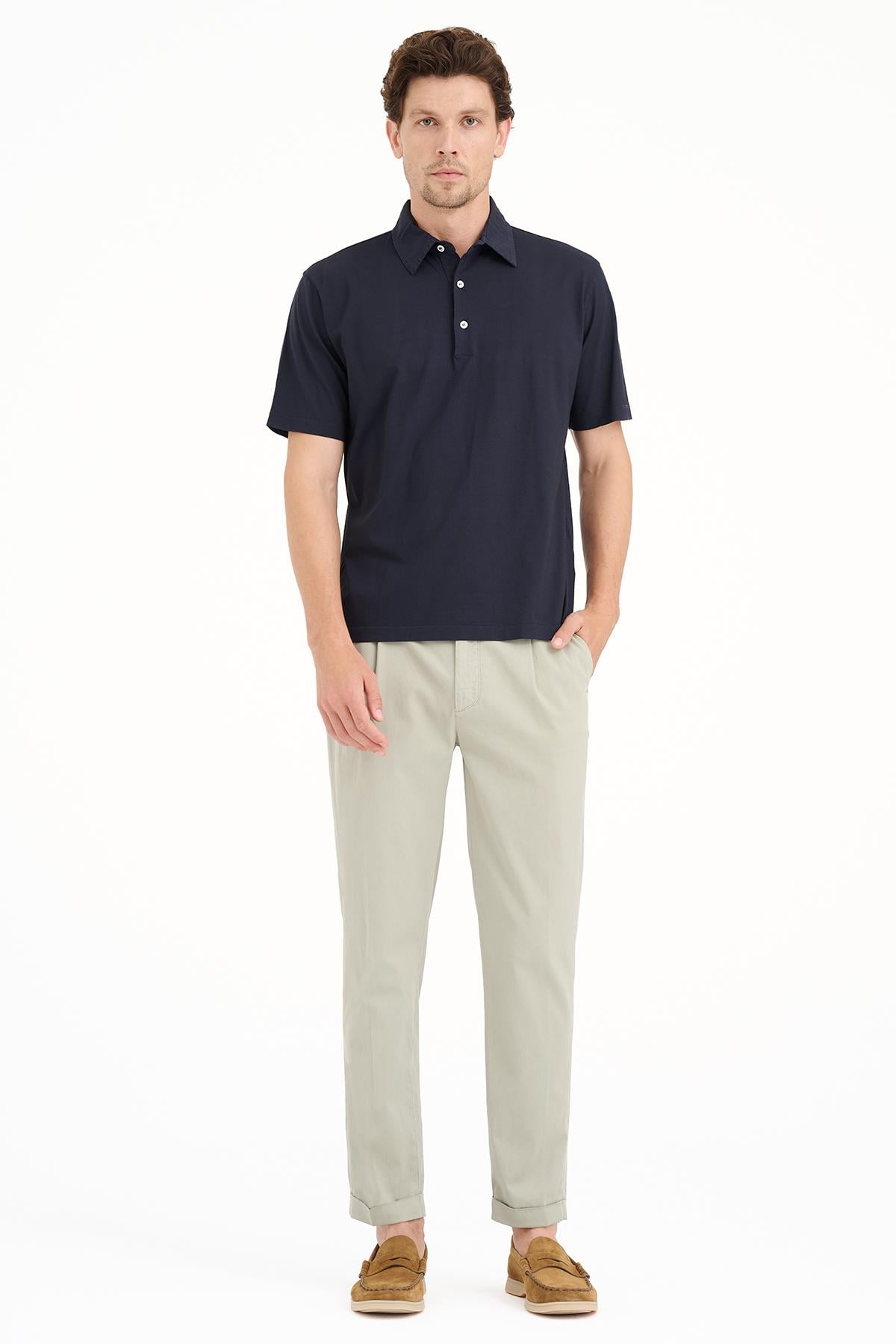Erkek Lacivert Polo Yaka T-Shirt