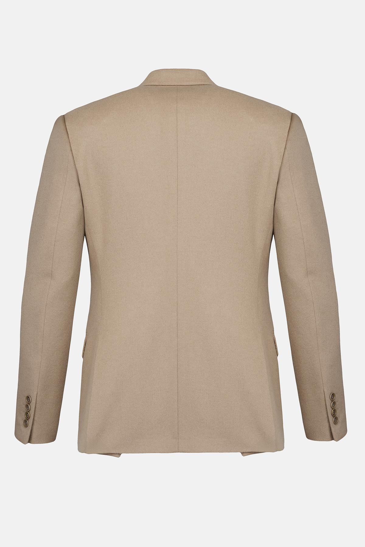 Erkek Camel Deve Tüyü Loro Piana Kumaşıyla Üretilmiş Spor Ceket