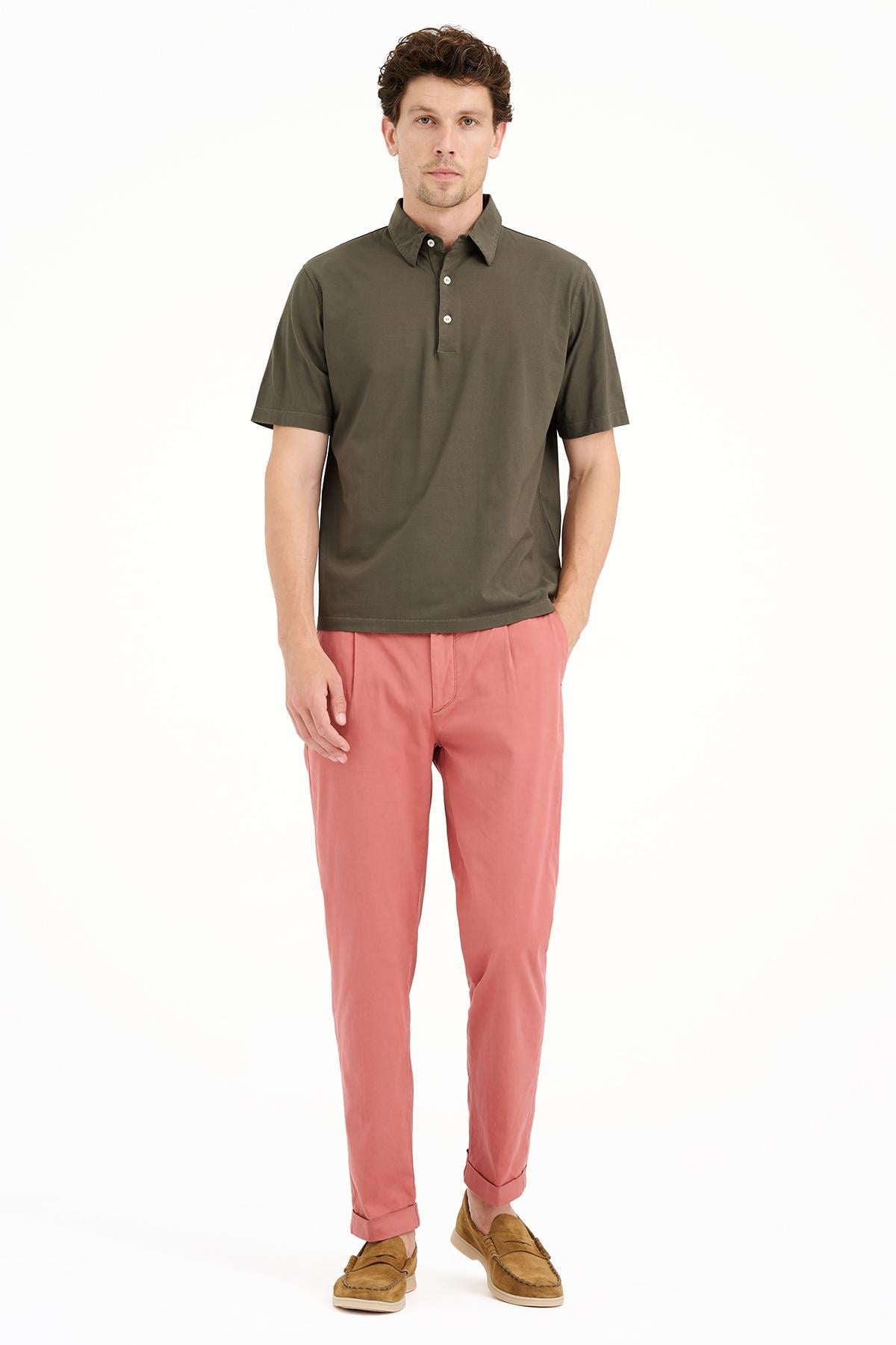 Erkek Yeşil Polo Yaka T-Shirt