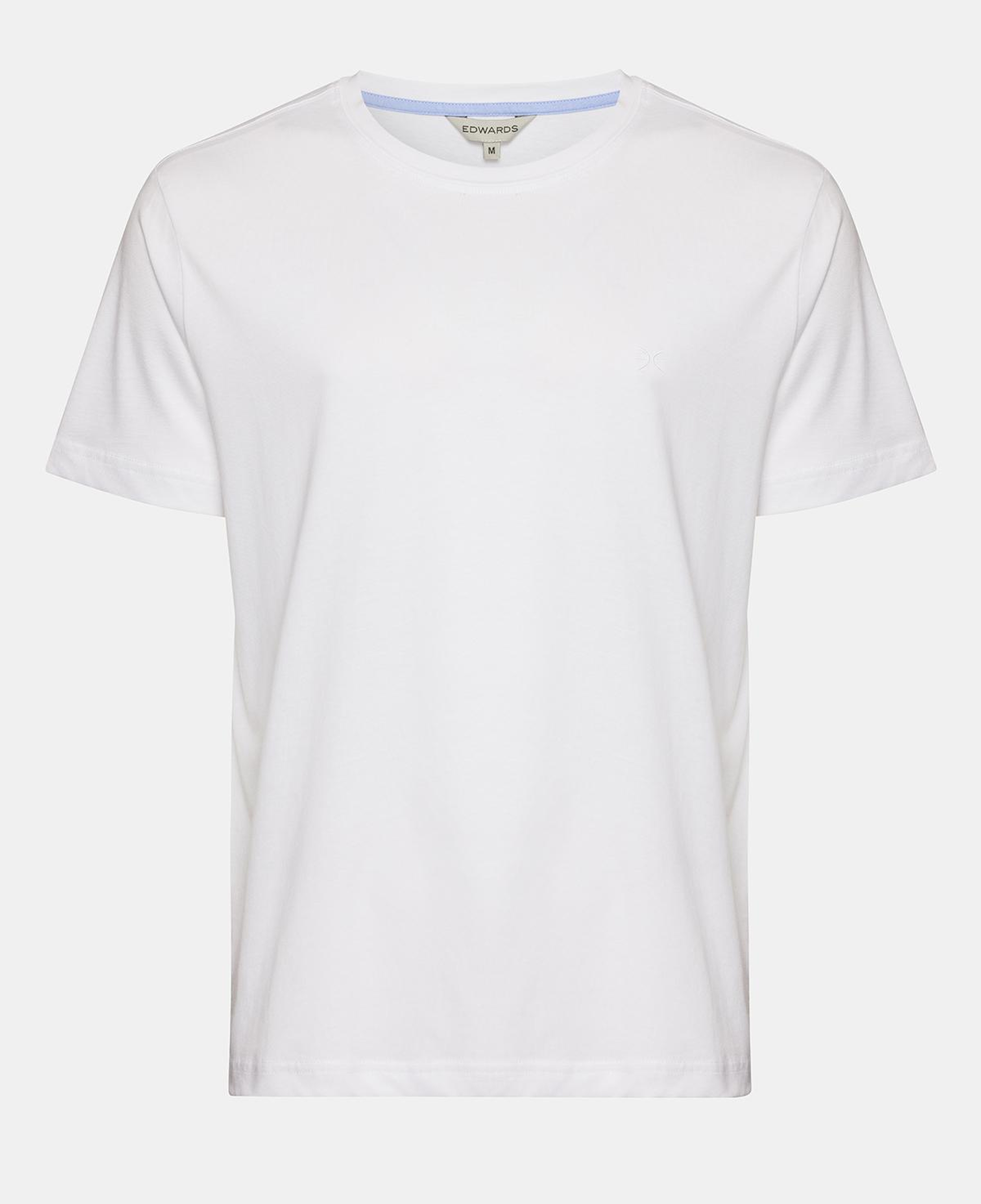Erkek Beyaz Organik Pamuklu Bisiklet Yaka T-Shirt