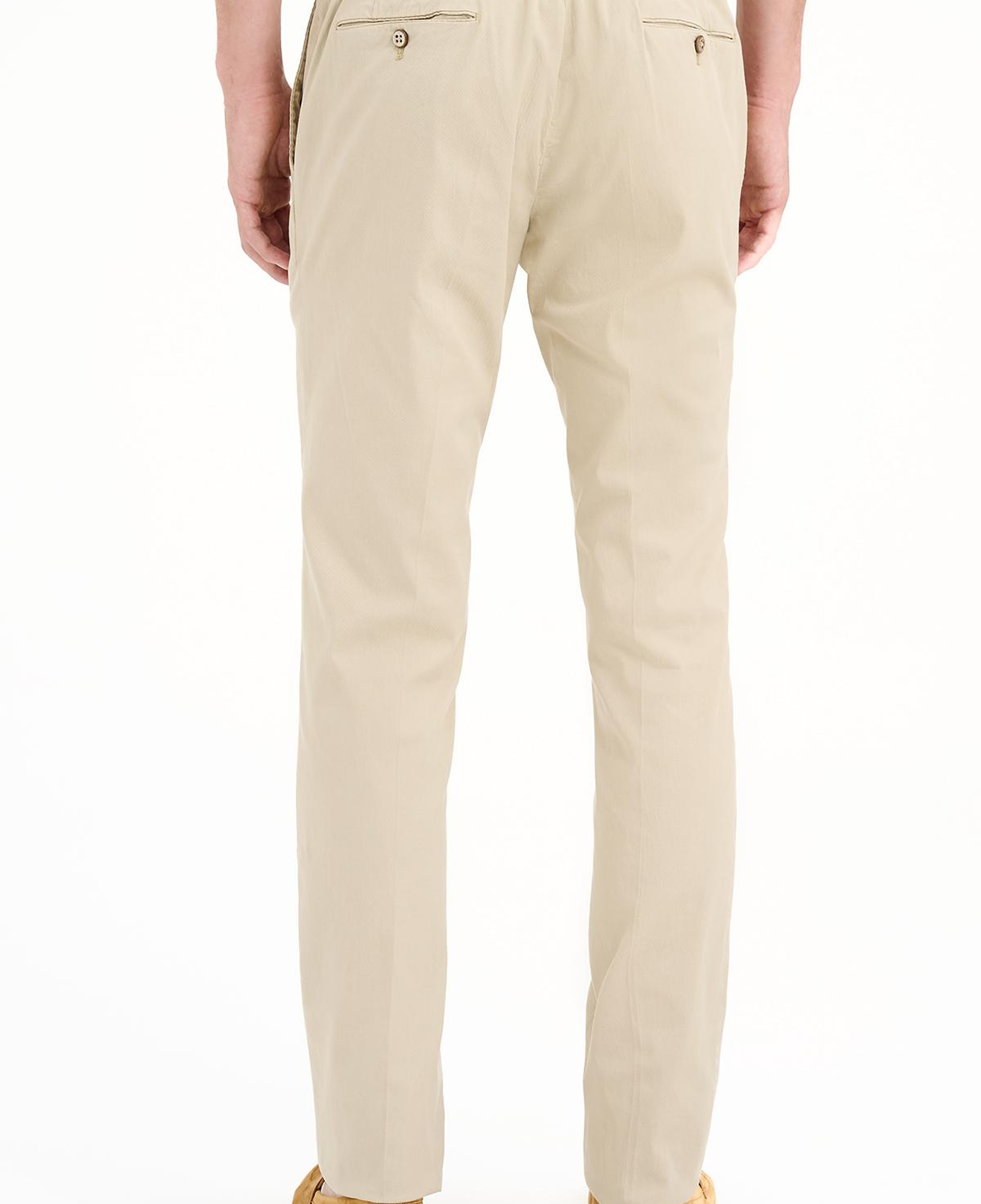 Erkek Ekru Slim Fit Elastik Bel Lyocell Jogger Pantolon