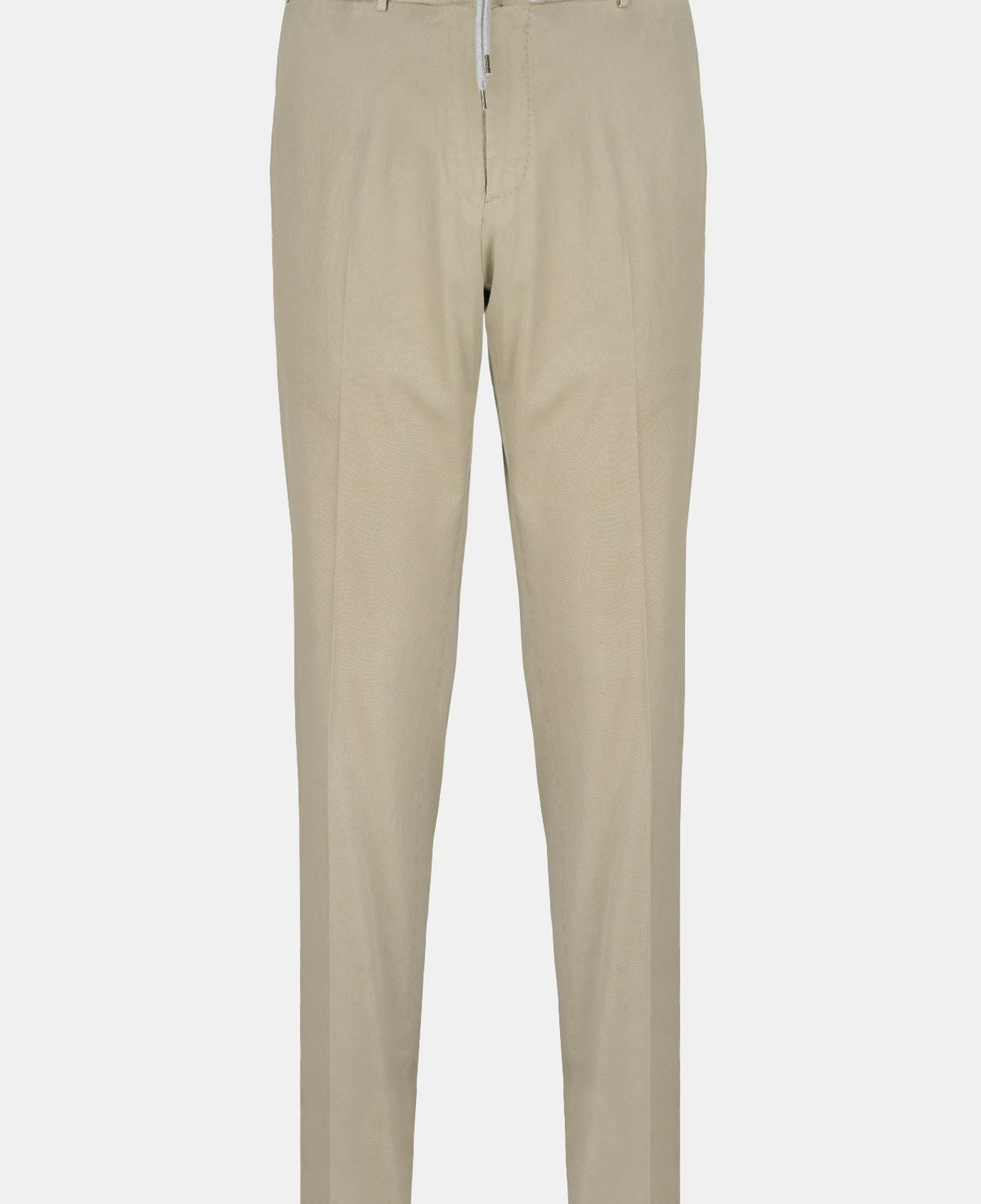 Erkek Bej Slim Fit Elastik Bel Lyocell Jogger Pantolon