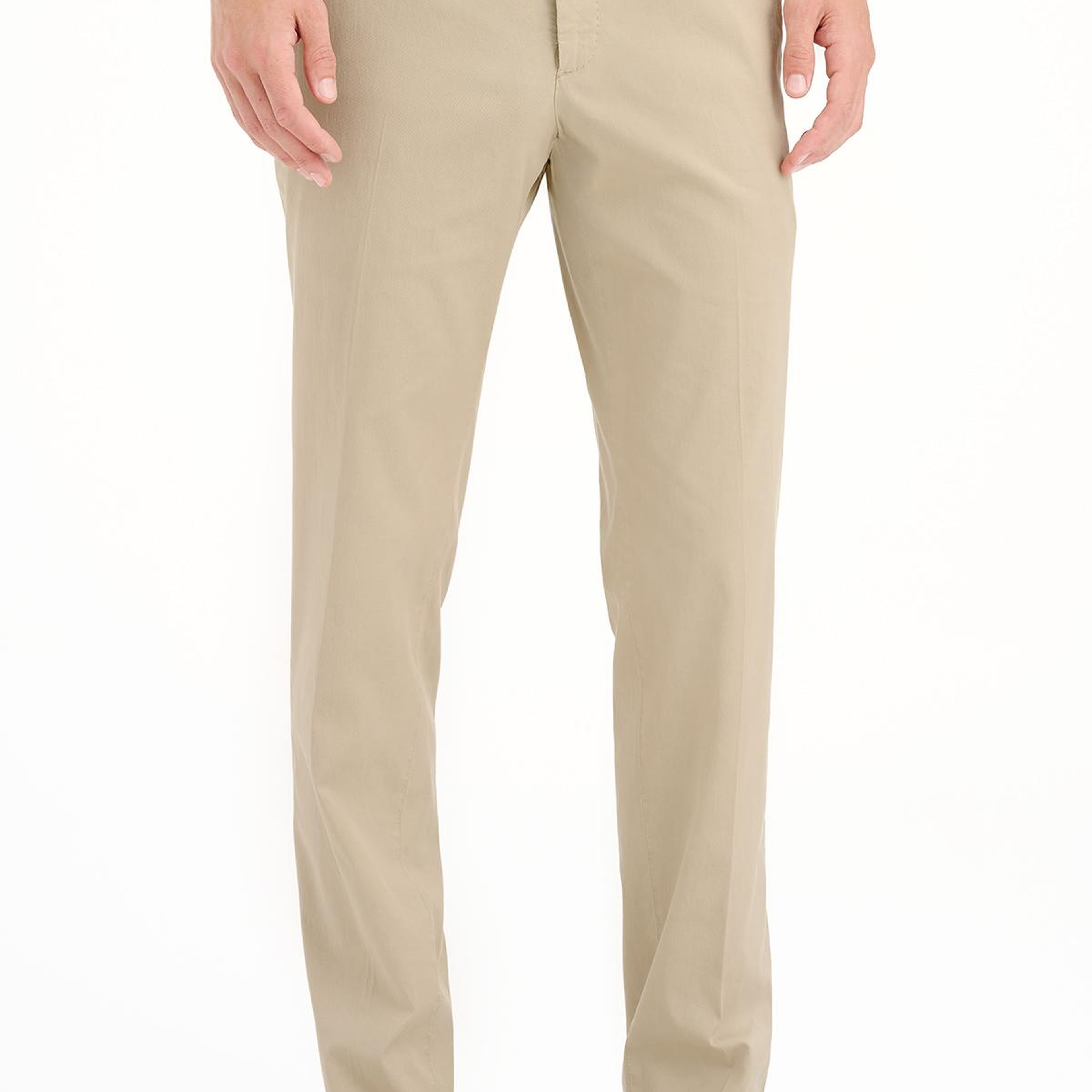 Erkek Bej Slim Fit Elastik Bel Lyocell Jogger Pantolon