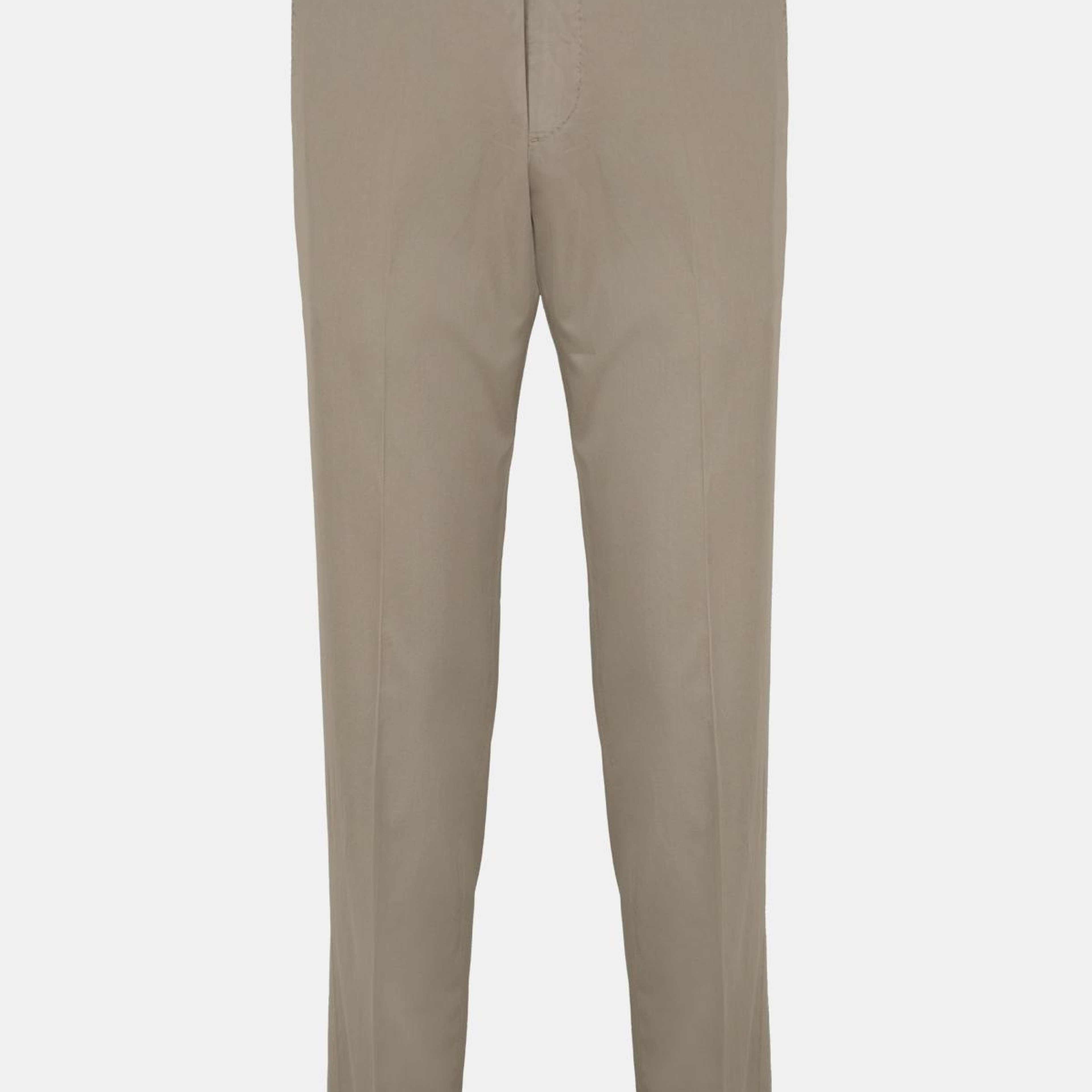 Erkek Vizon Slim Fit Elastik Bel İpek Karışımlı Jogger Pantolon