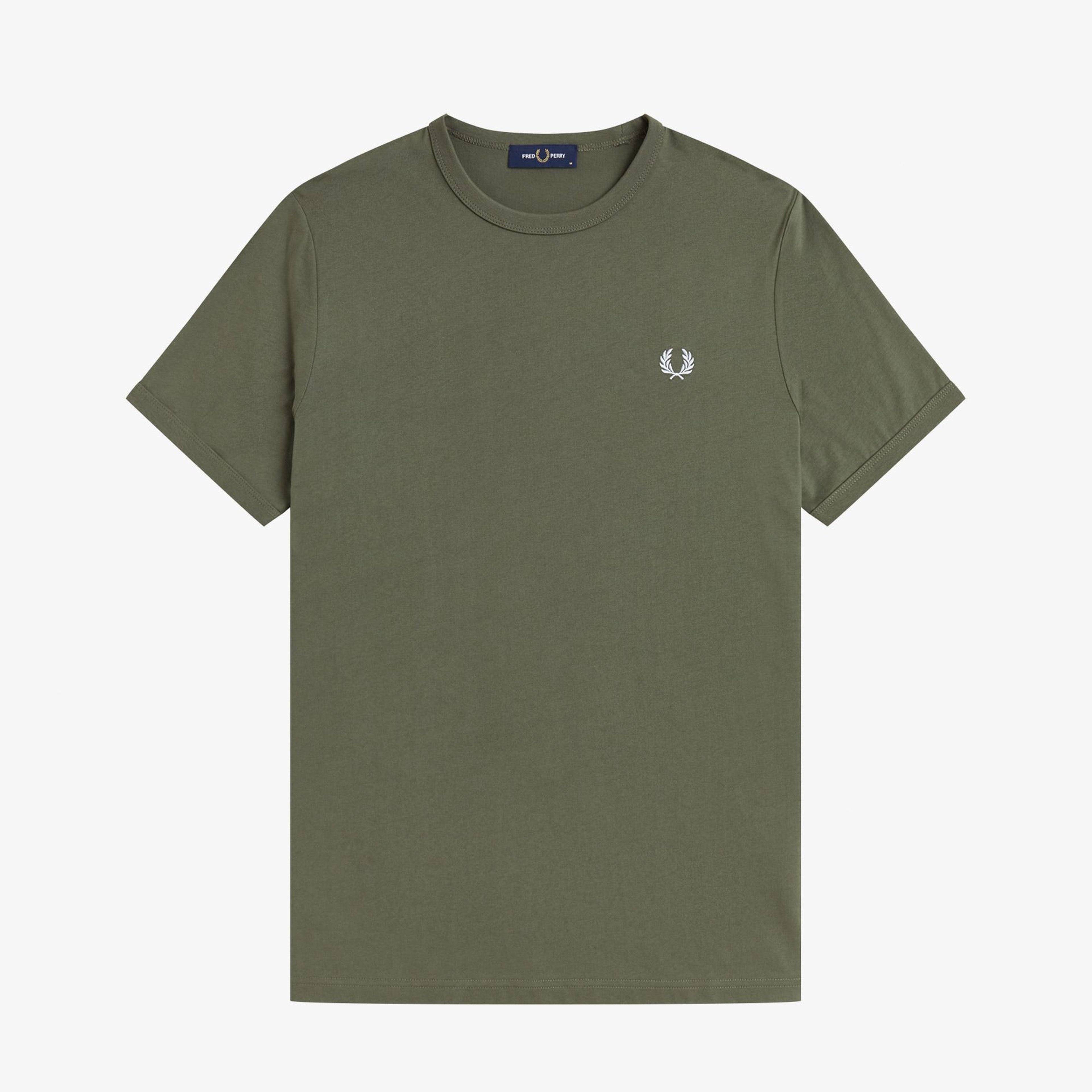 Fred Perry Ringer Erkek Yeşil T-Shirt
