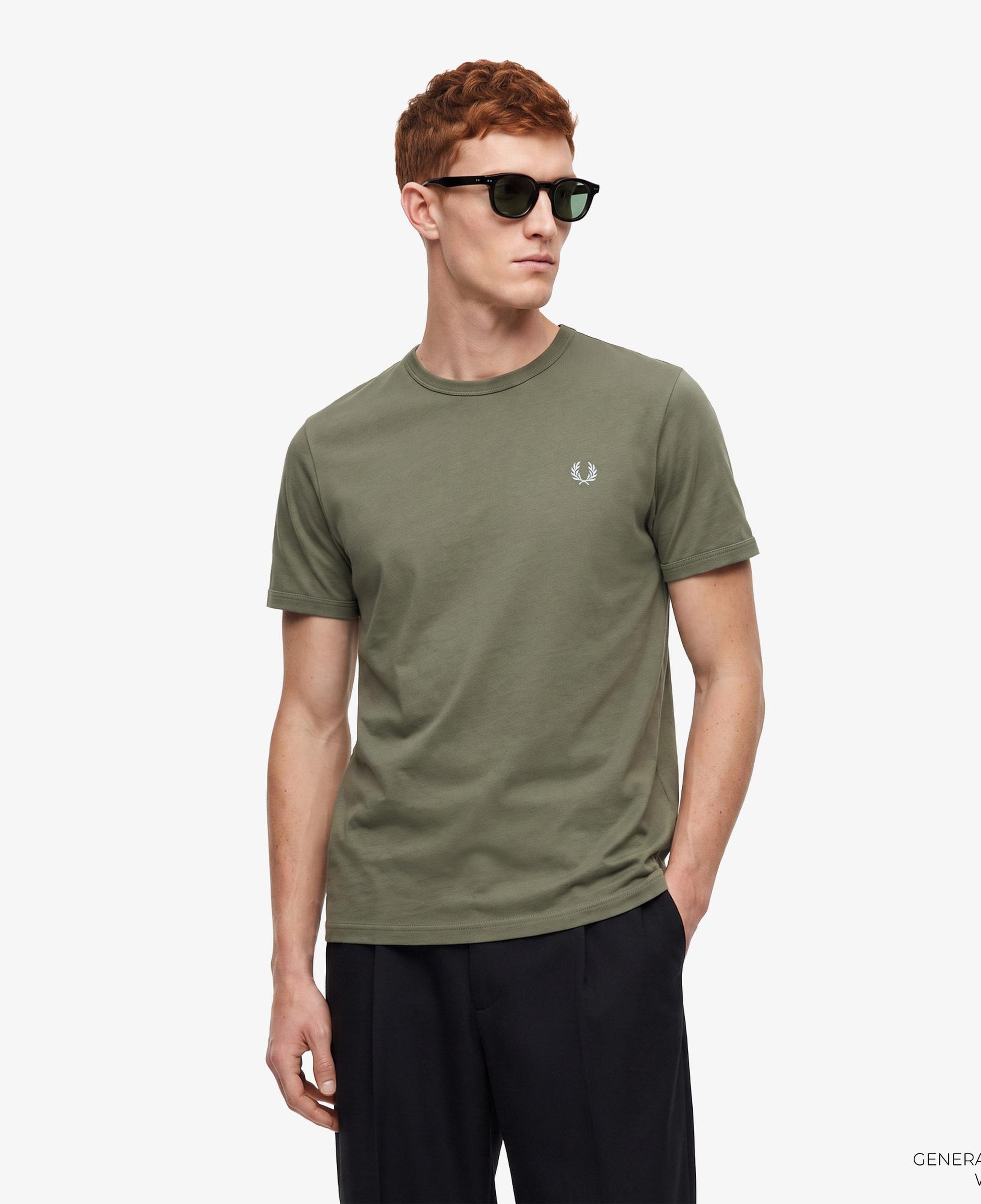 Fred Perry Ringer Erkek Yeşil T-Shirt