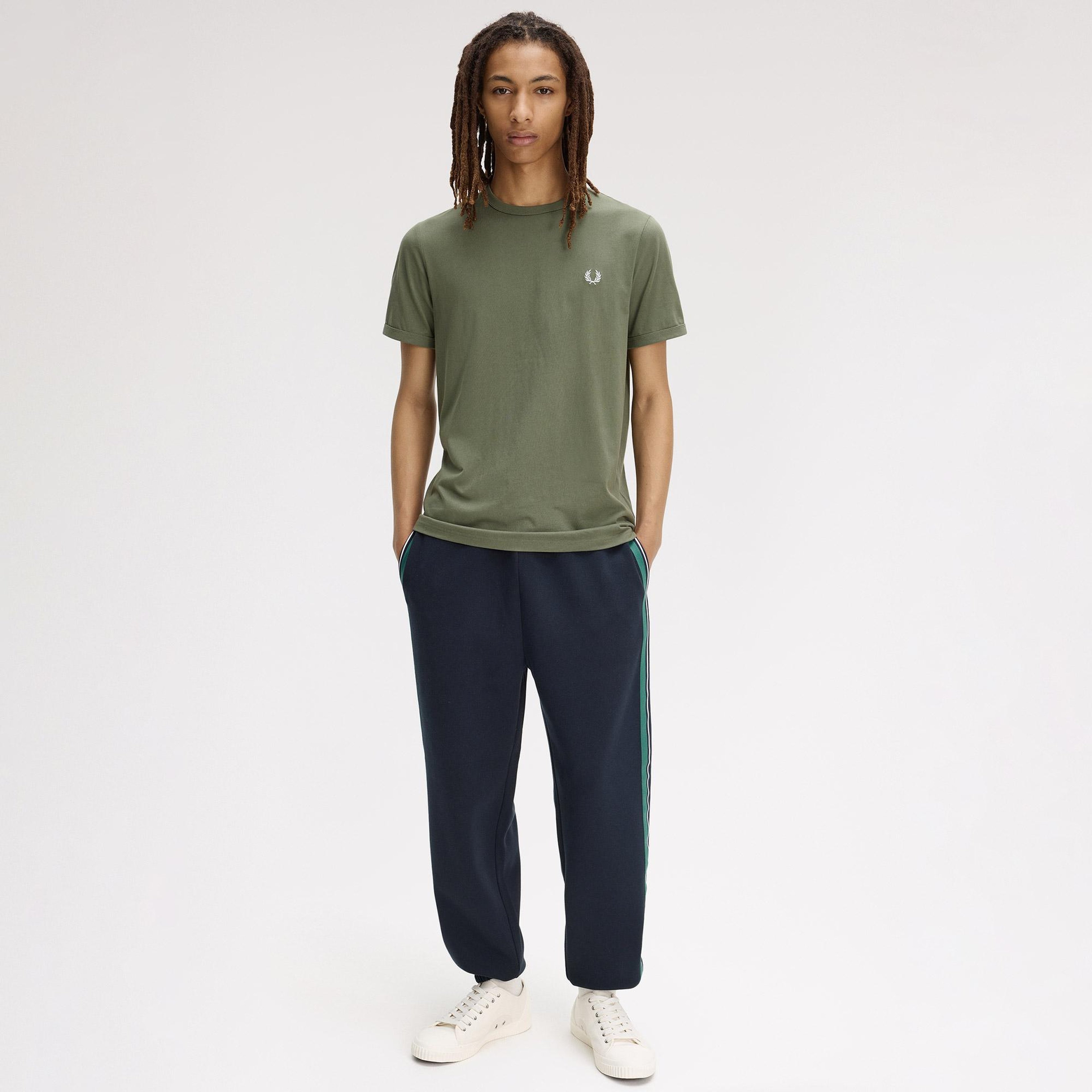 Fred Perry Ringer Erkek Yeşil T-Shirt