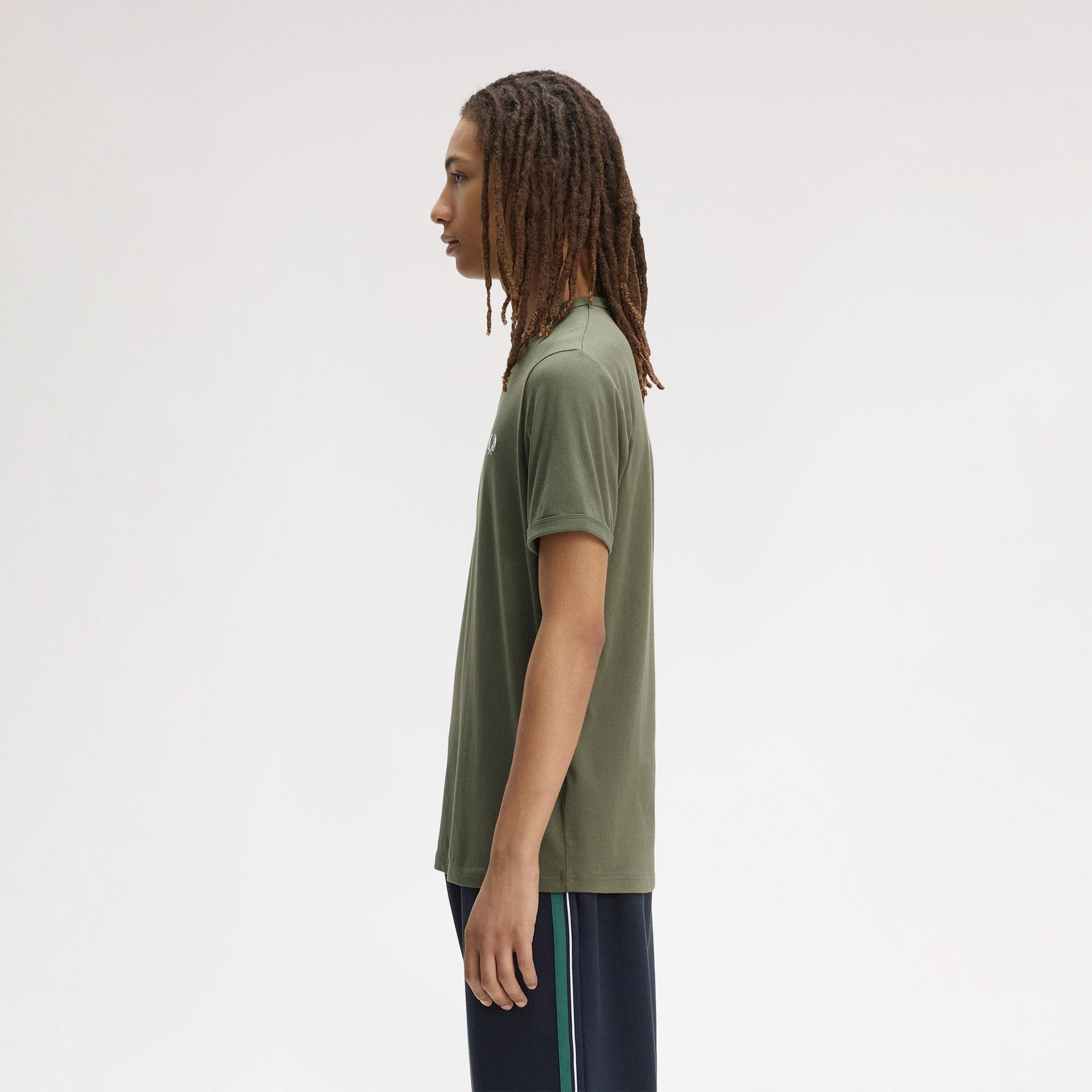Fred Perry Ringer Erkek Yeşil T-Shirt