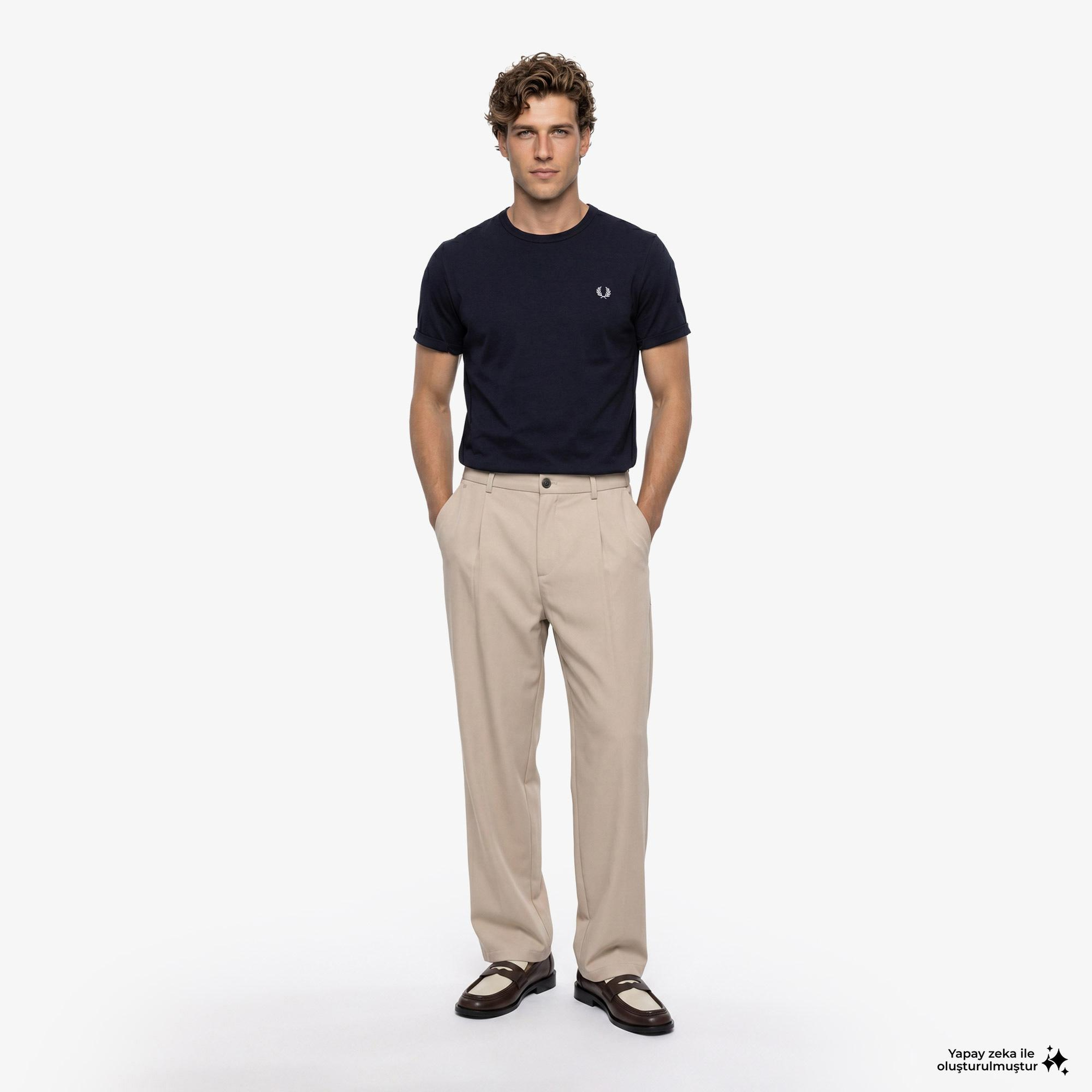 Fred Perry Ringer Erkek Lacivert T-Shirt