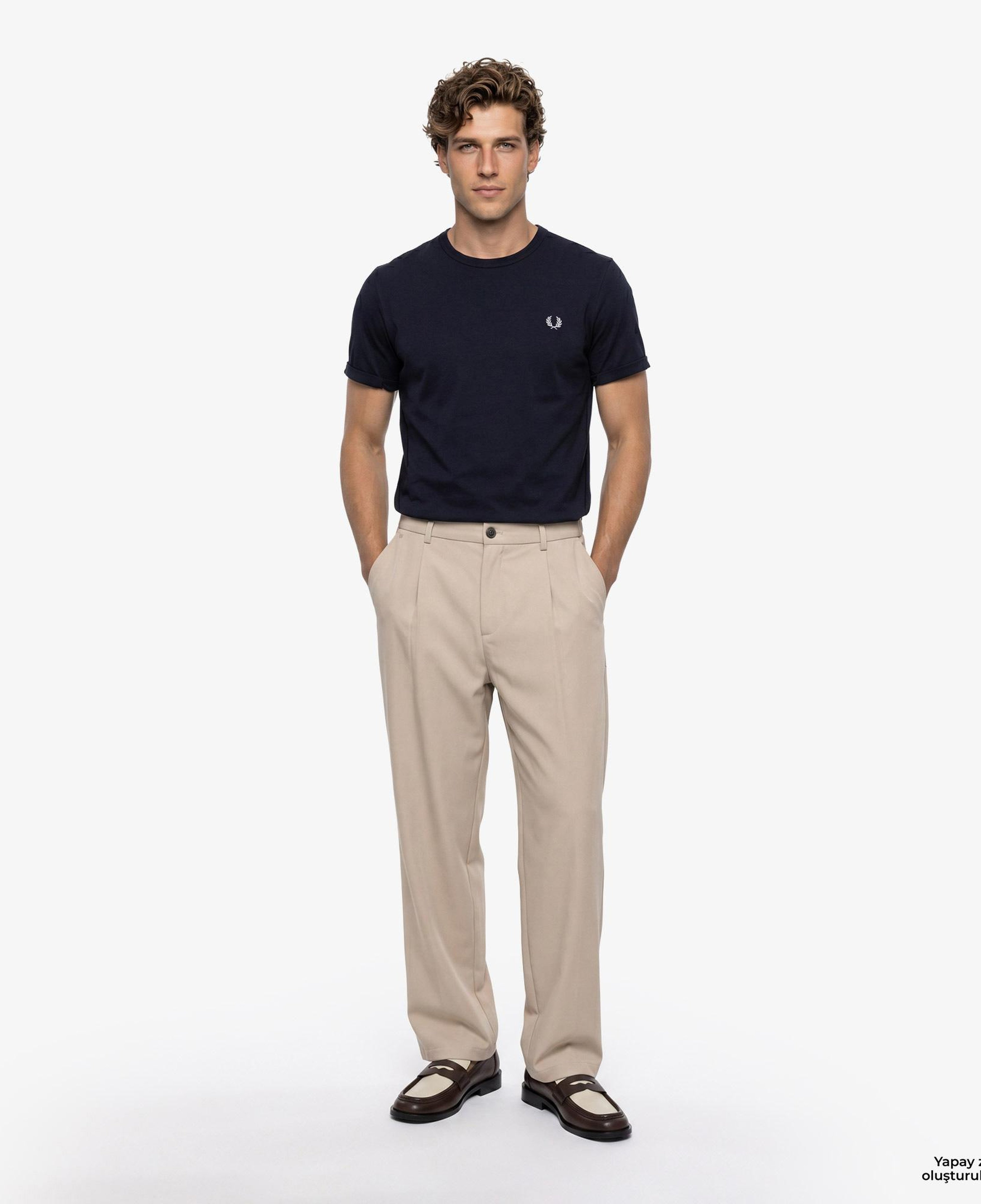 Fred Perry Ringer Erkek Lacivert T-Shirt