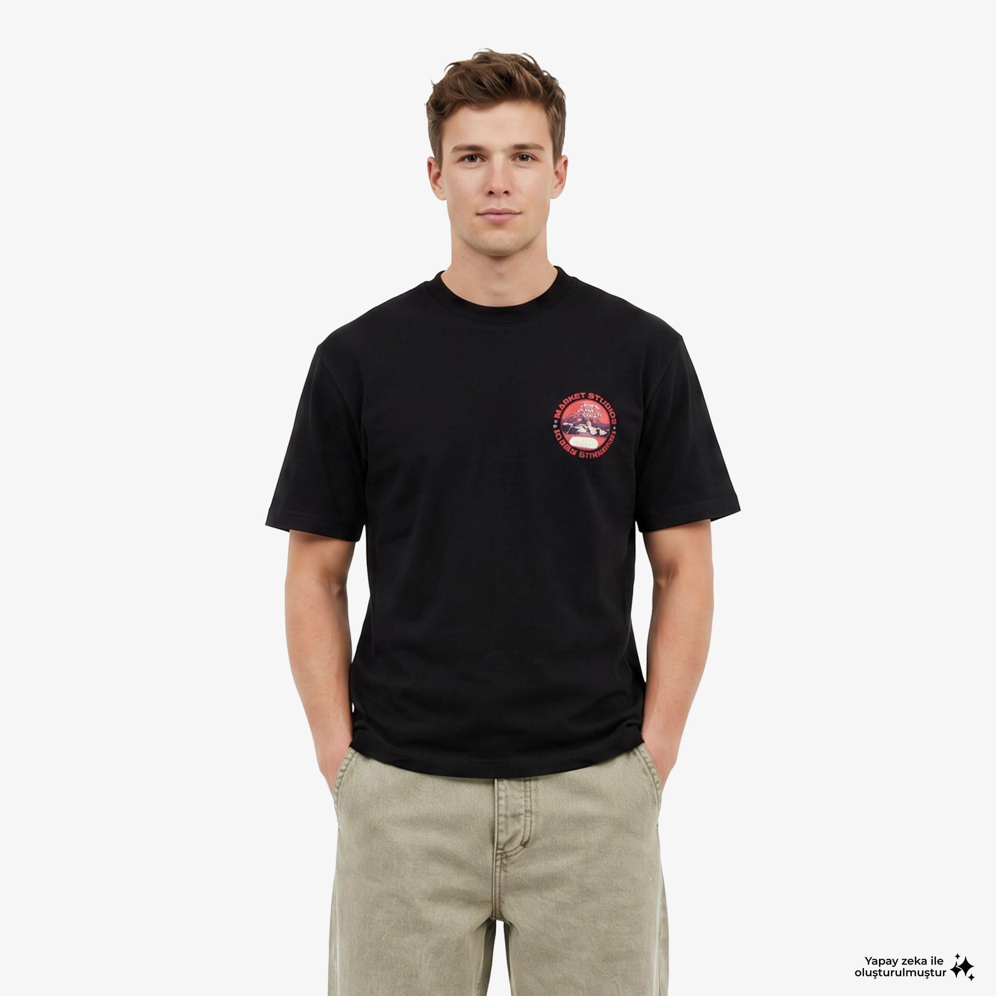 Market Have A Nice Race Erkek Siyah T-Shirt
