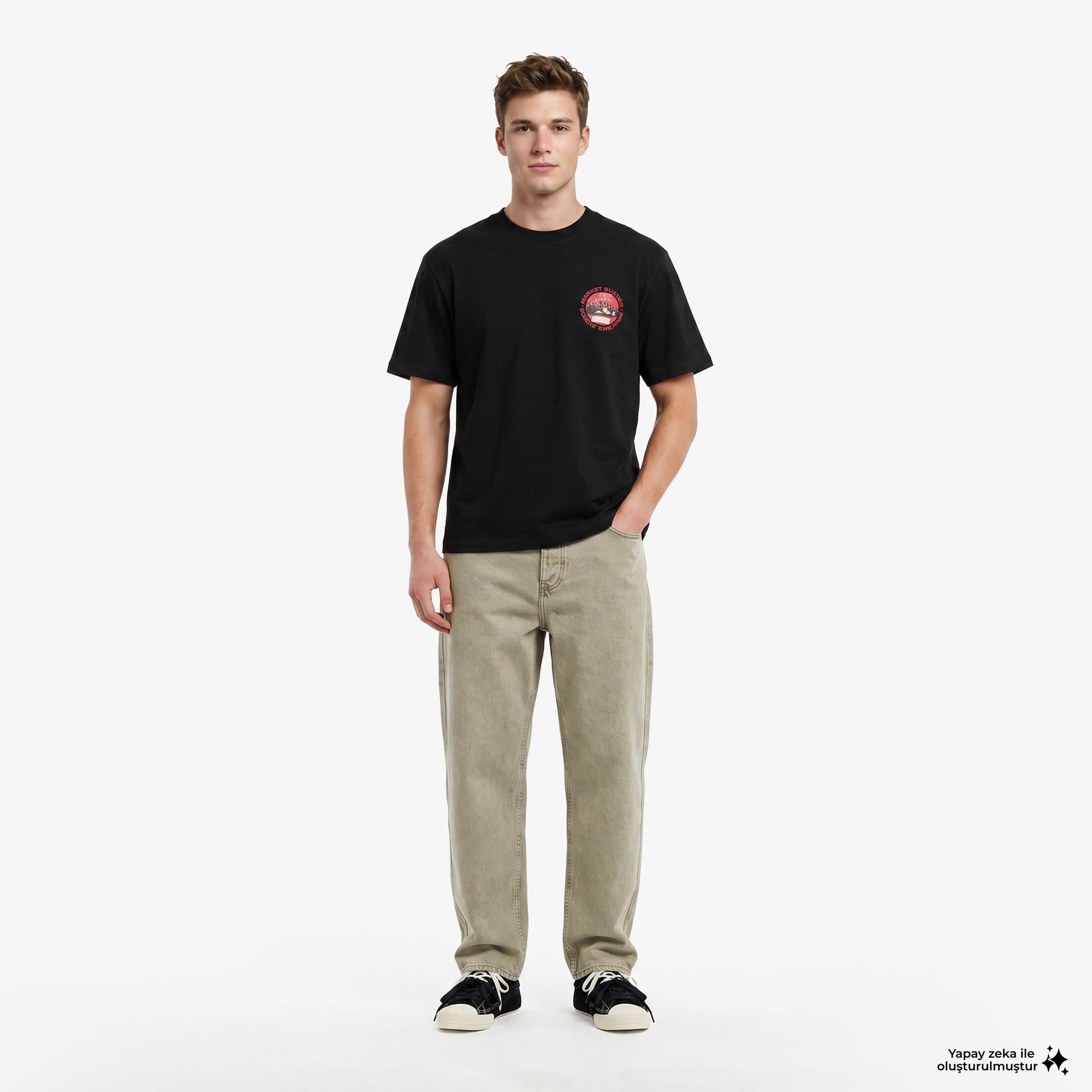 Market Have A Nice Race Erkek Siyah T-Shirt