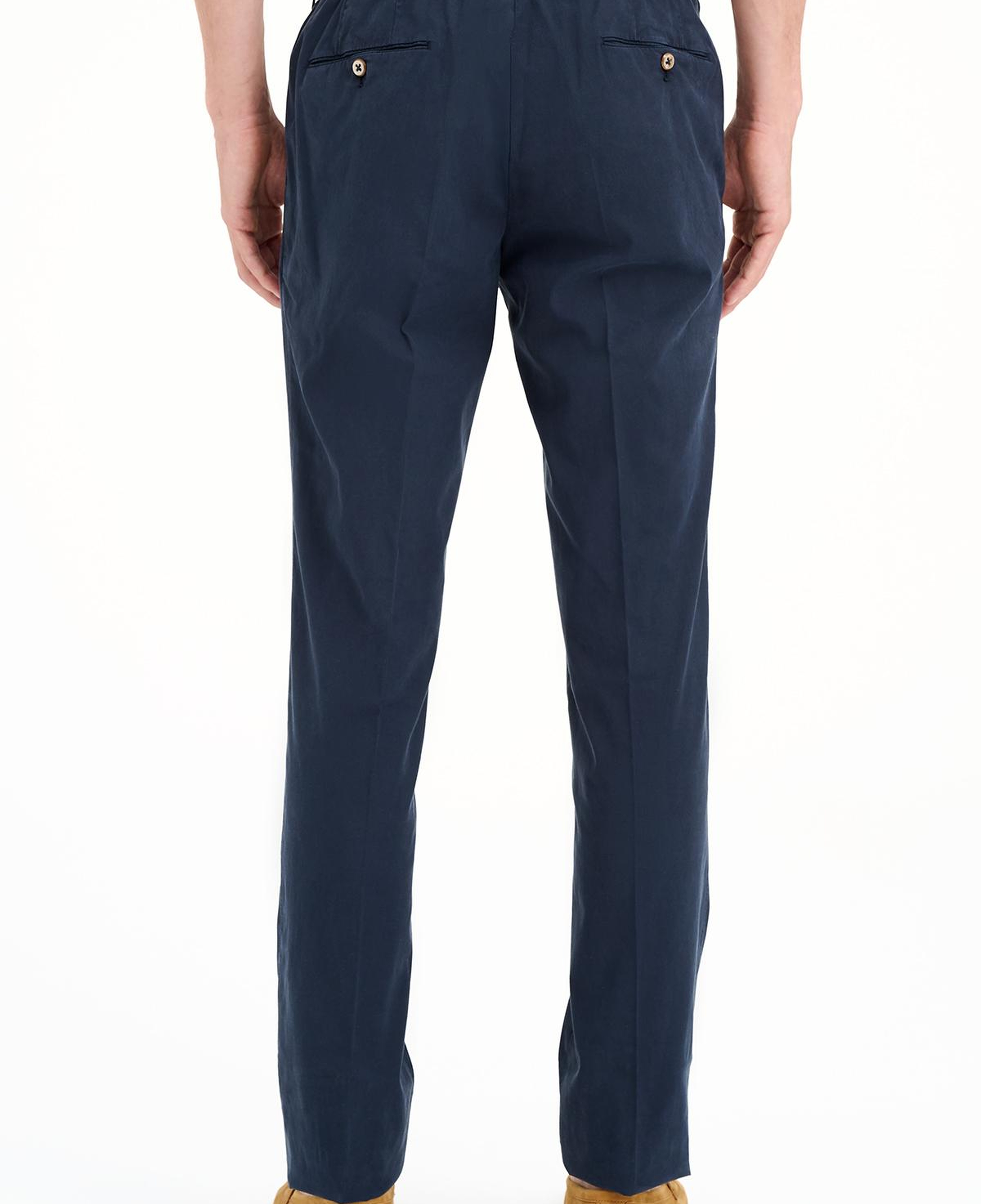 Erkek Lacivert Slim Fit Elastik Bel Lyocell Jogger Pantolon