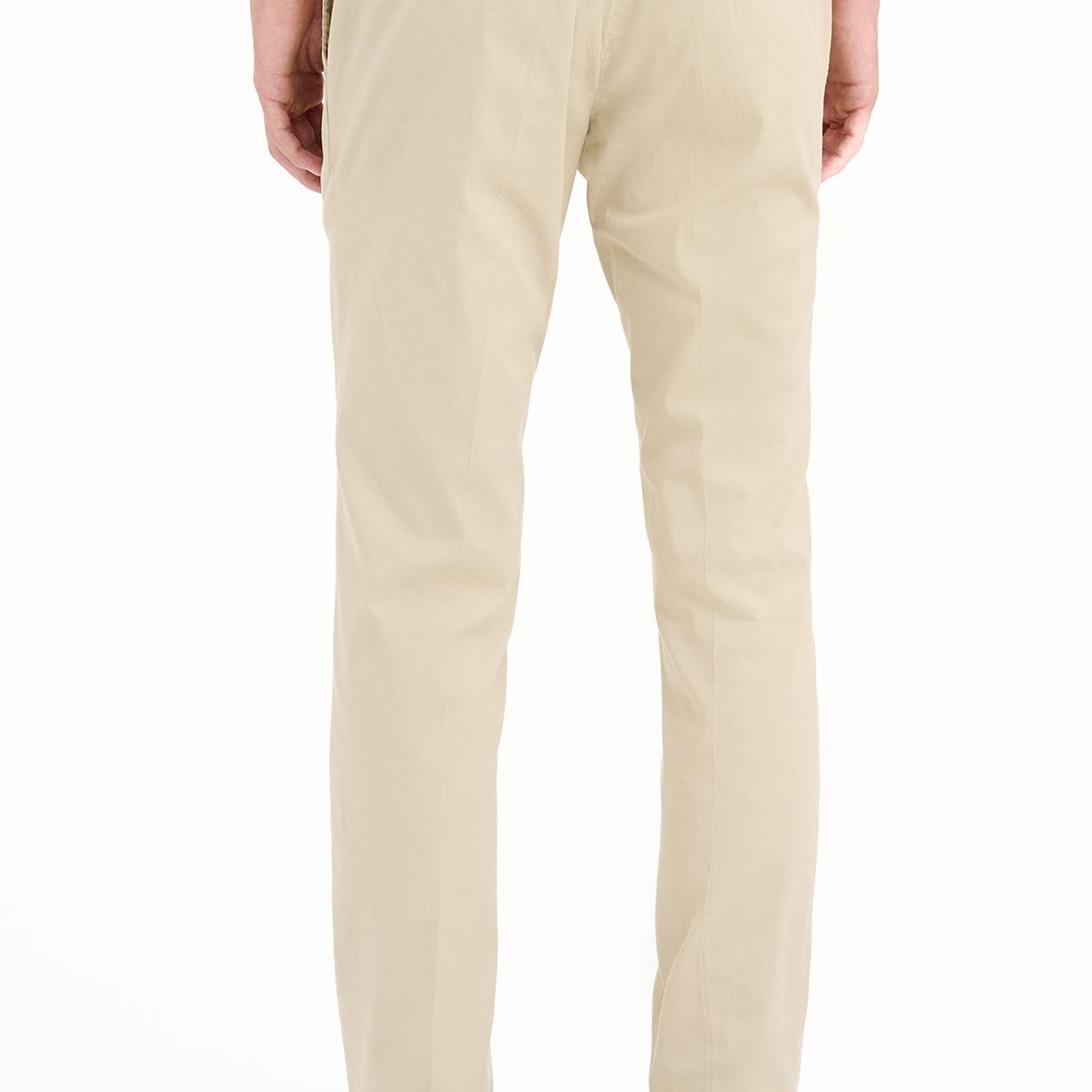 Erkek Ekru Slim Fit Elastik Bel Lyocell Jogger Pantolon