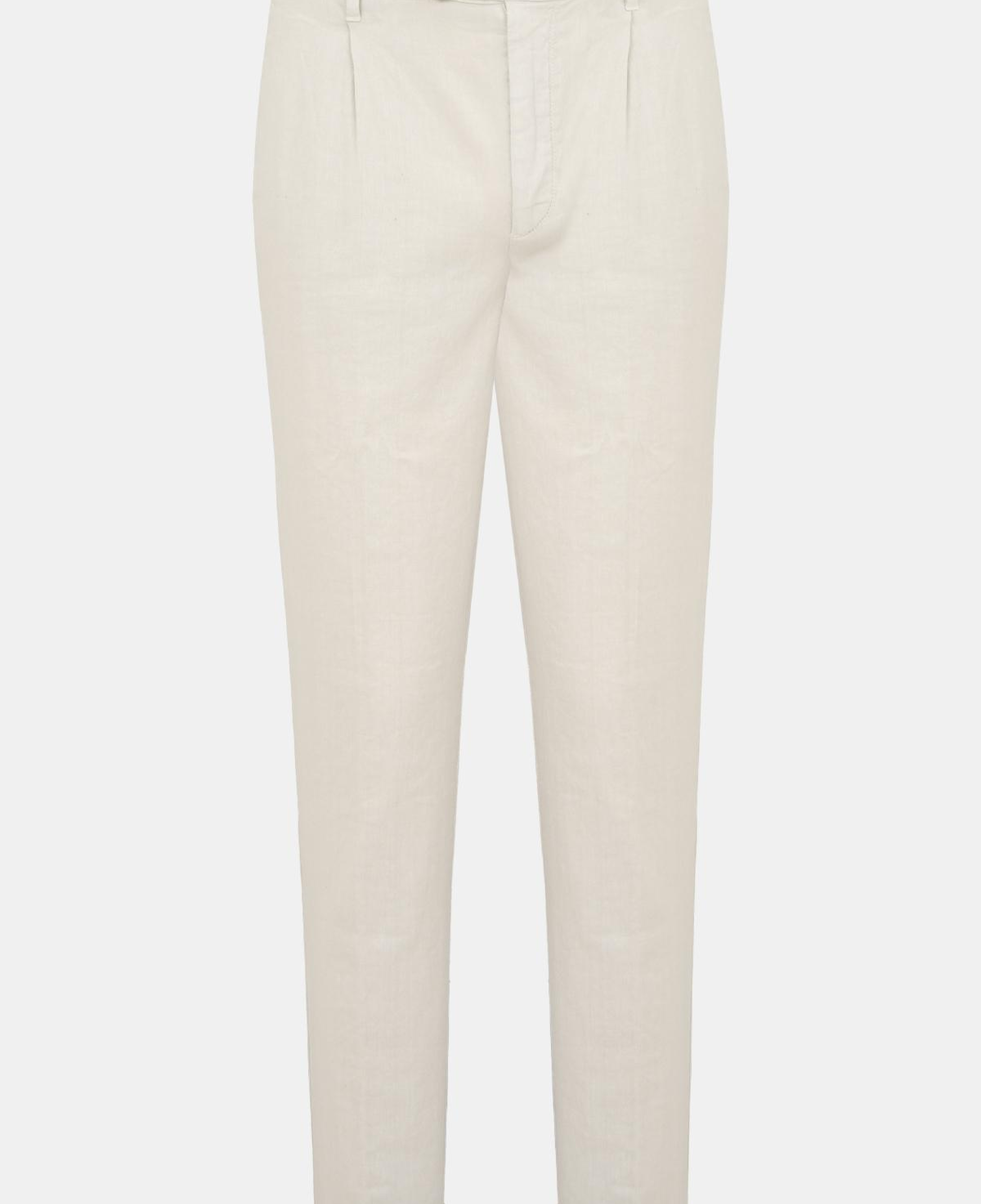 Erkek Kahverengi Keten Karışımlı Chino Pantolon