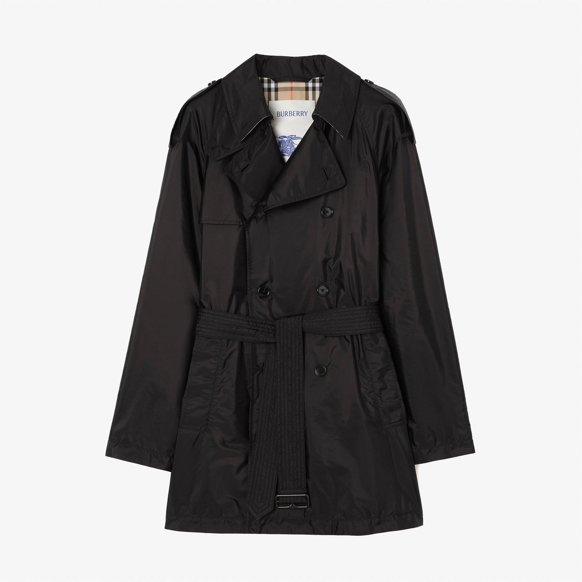 Burberry Leadenham Erkek Siyah Pardesü
