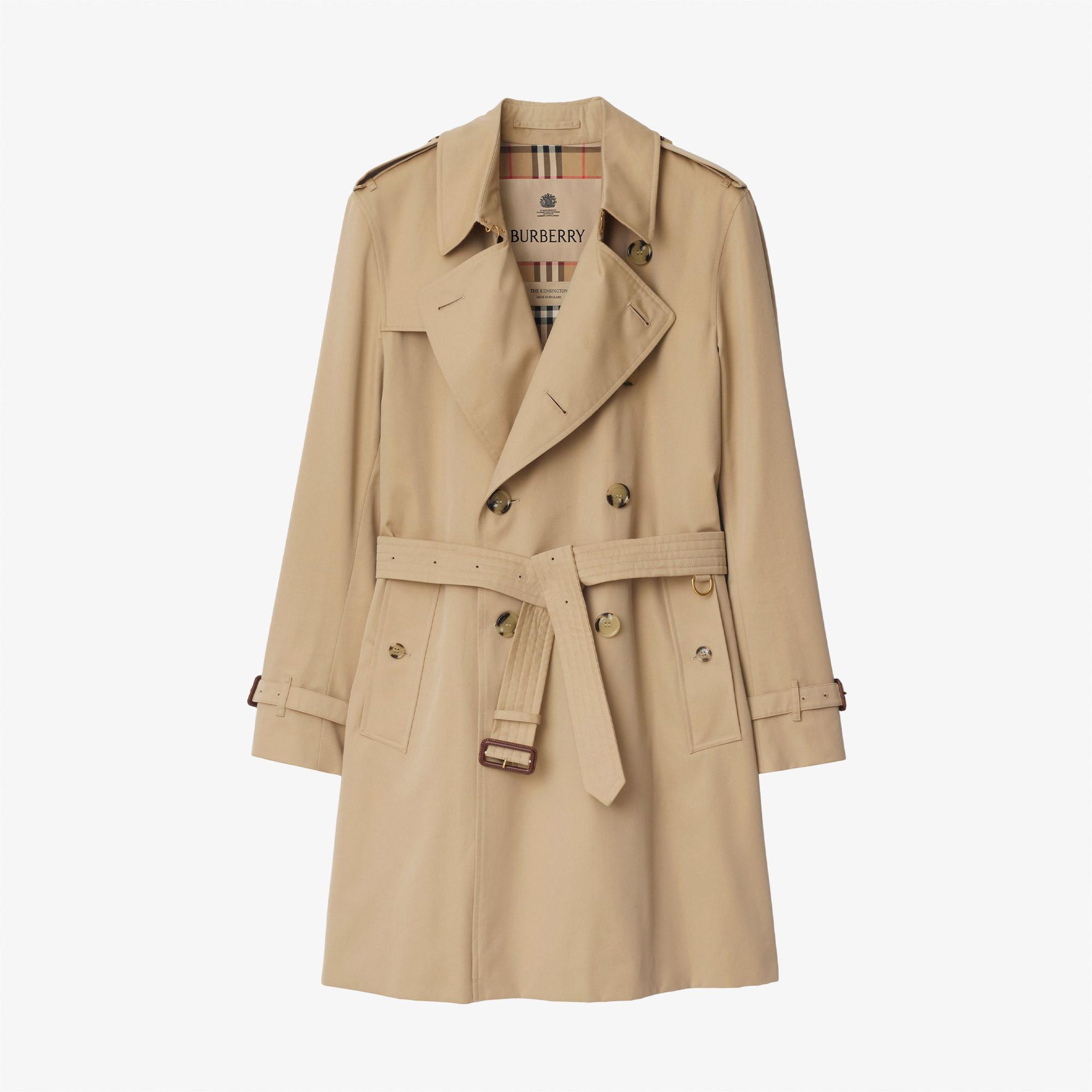 Burberry Mid-length Kensington Heritage Erkek Bej Trençkot