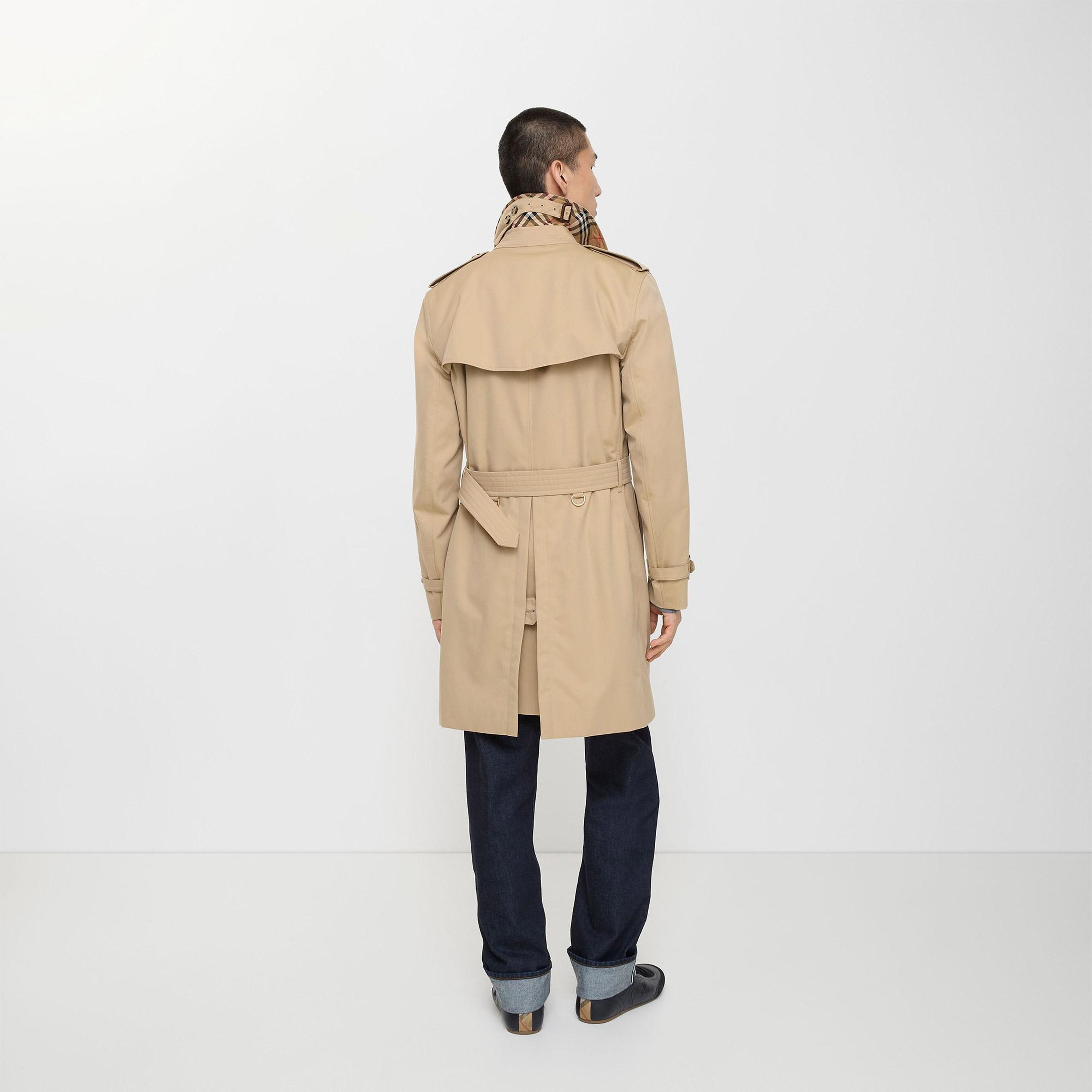 Burberry Mid-length Kensington Heritage Erkek Bej Trençkot