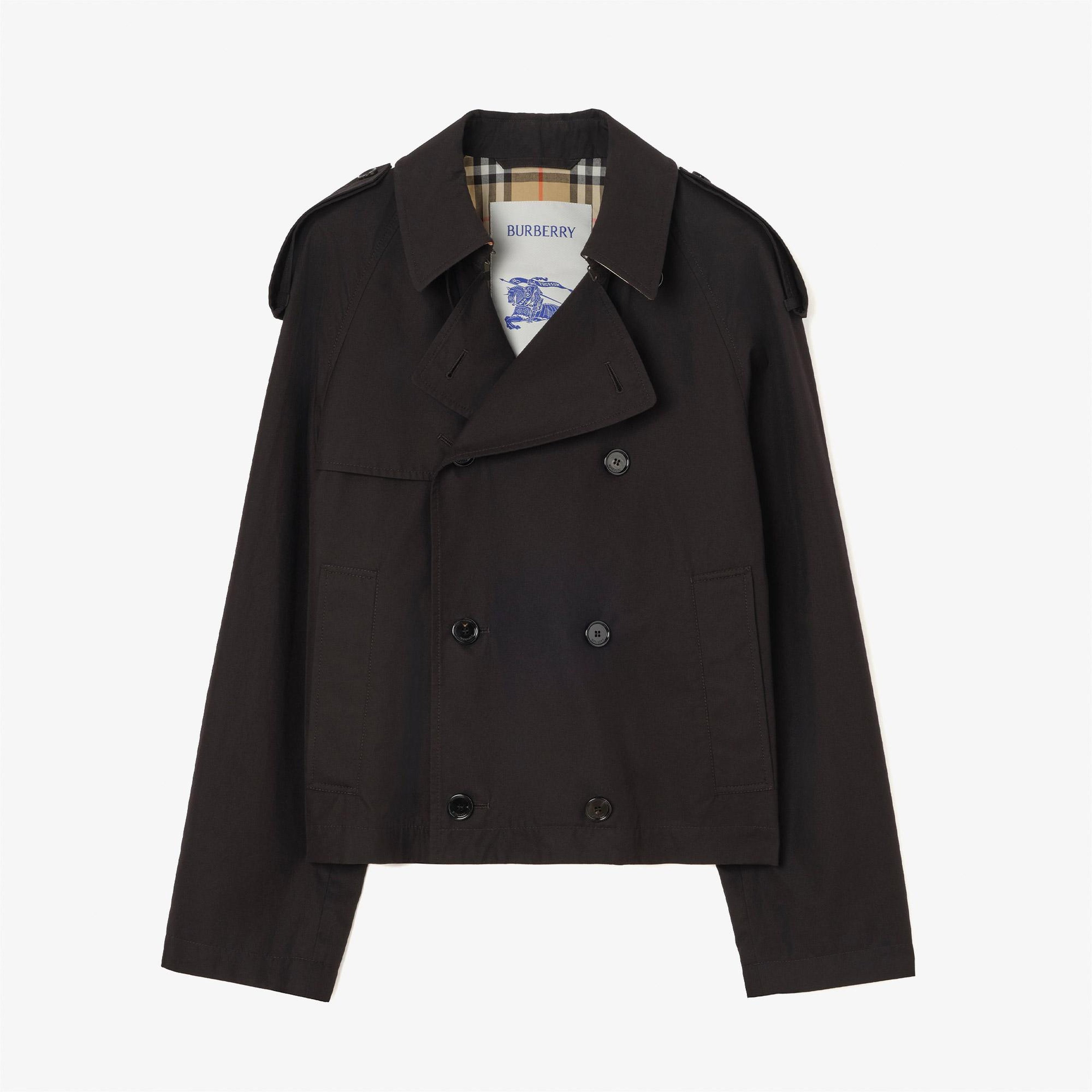 Burberry Leadenham Erkek Siyah Pardesü