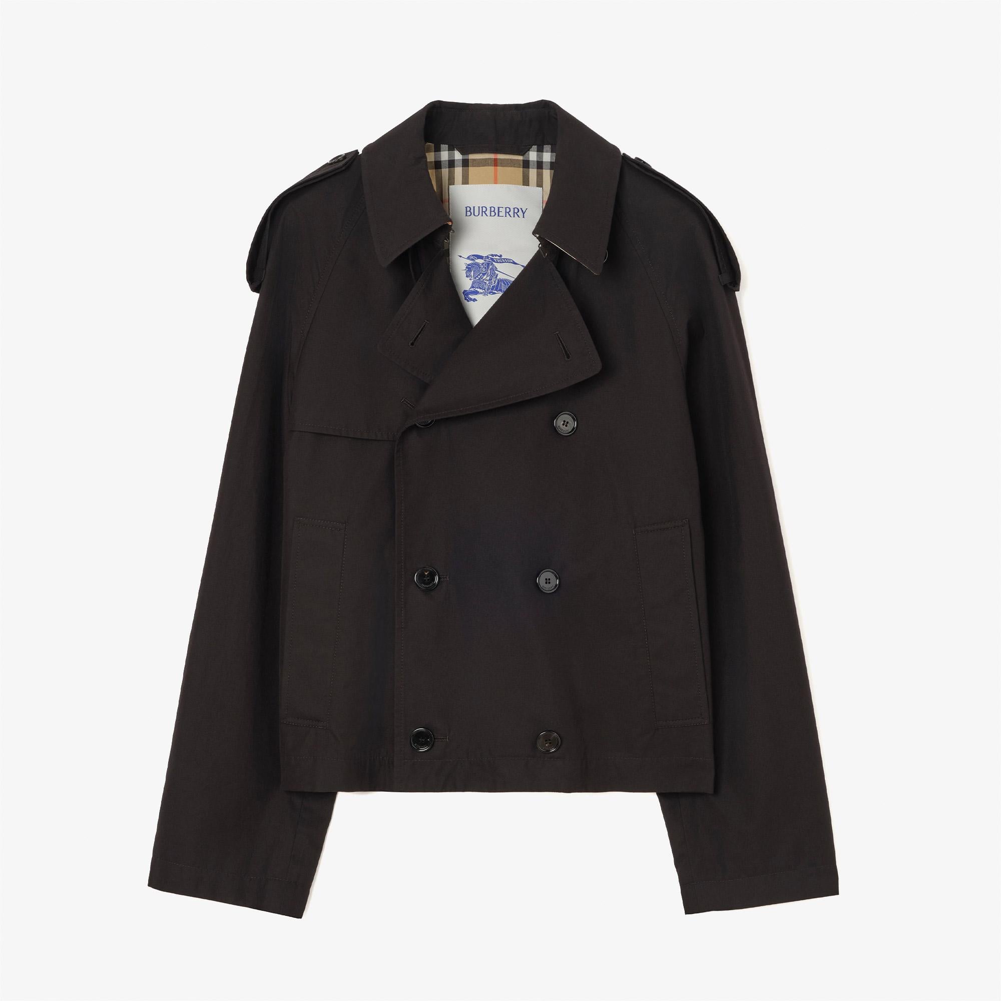 Burberry Leadenham Erkek Siyah Pardesü