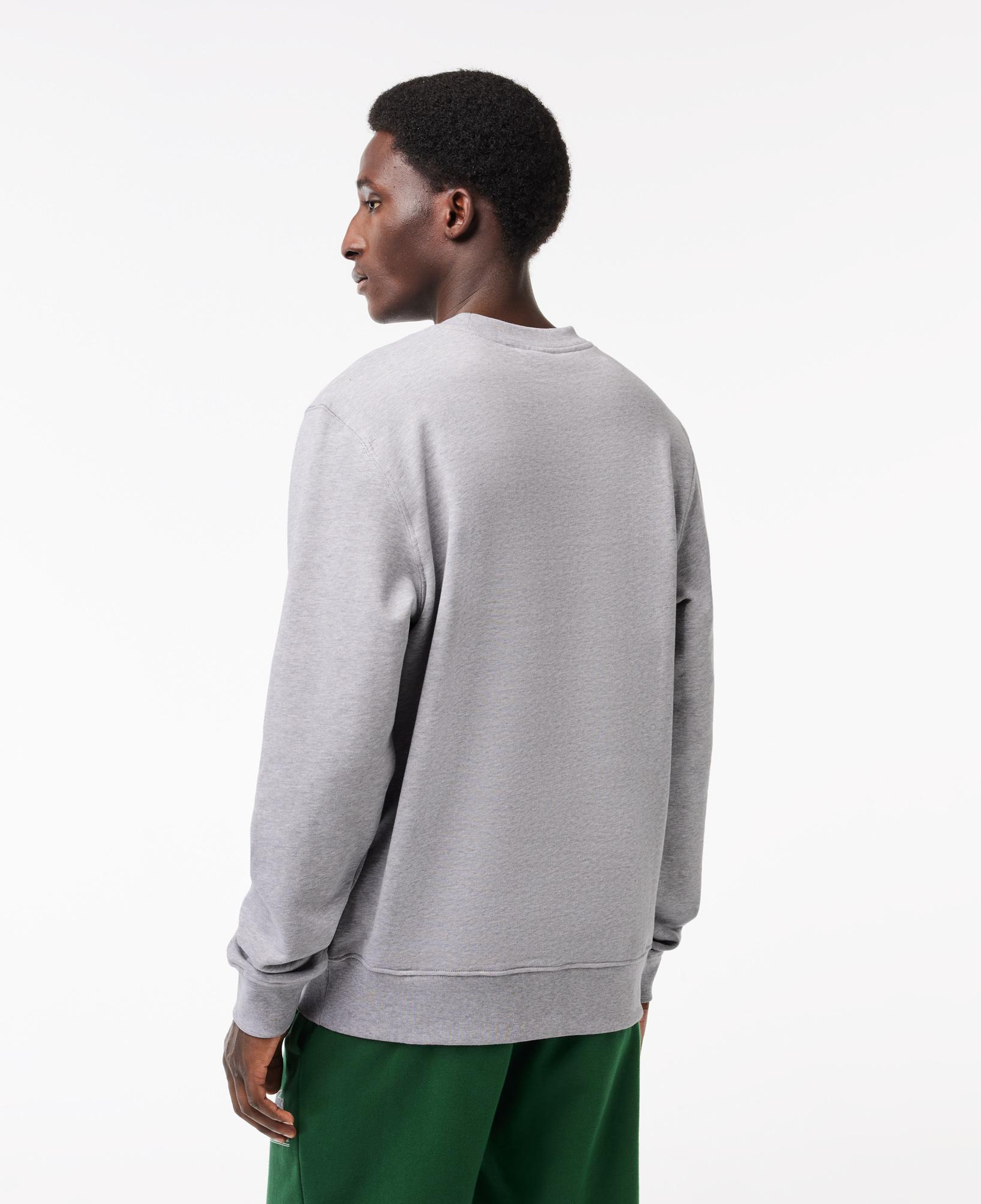 Erkek Classic Fit Bisiklet Yaka Baskılı Gri Sweatshirt
