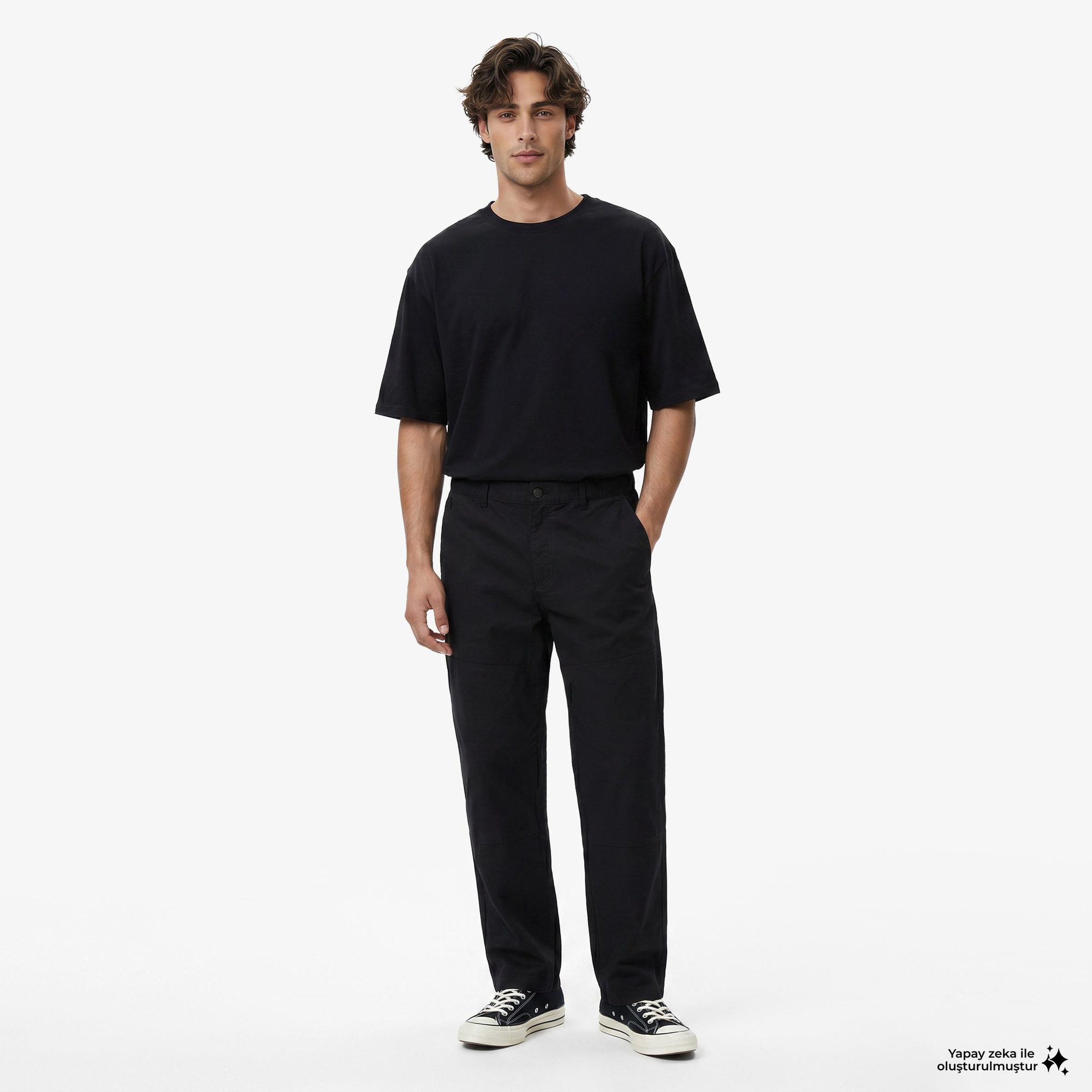 UNITED4 Regular Fit Erkek Siyah Pantolon