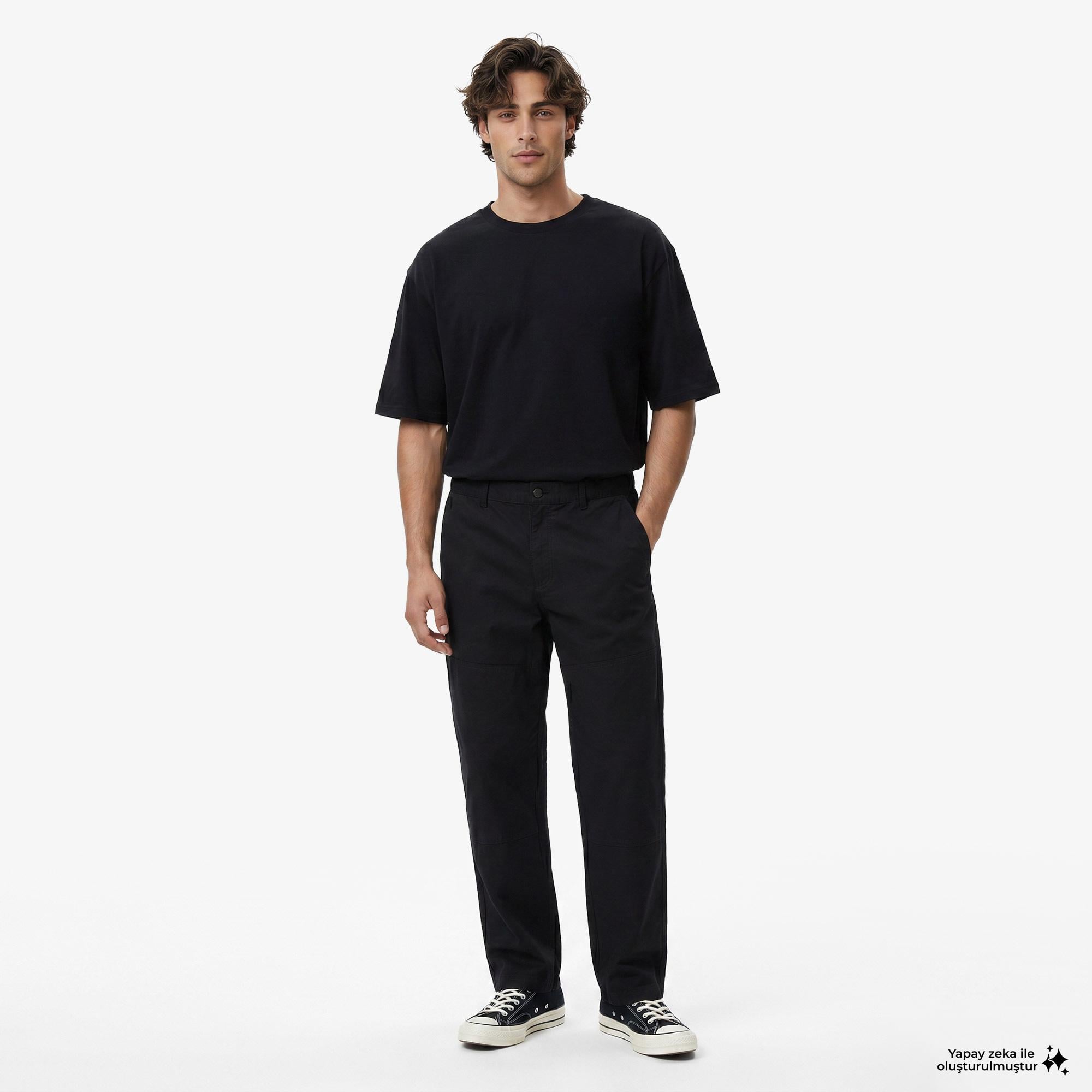 UNITED4 Regular Fit Erkek Siyah Pantolon