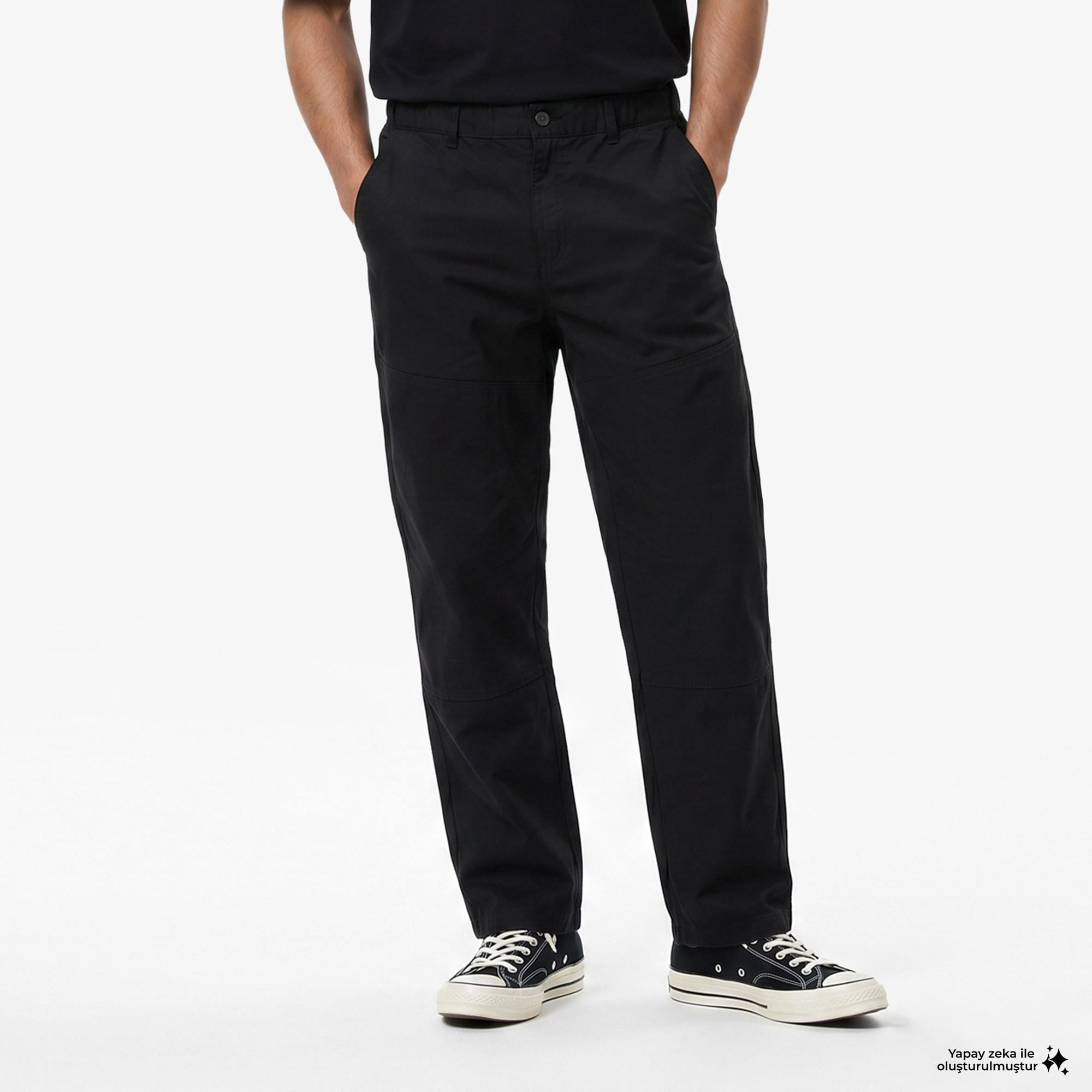 UNITED4 Regular Fit Erkek Siyah Pantolon