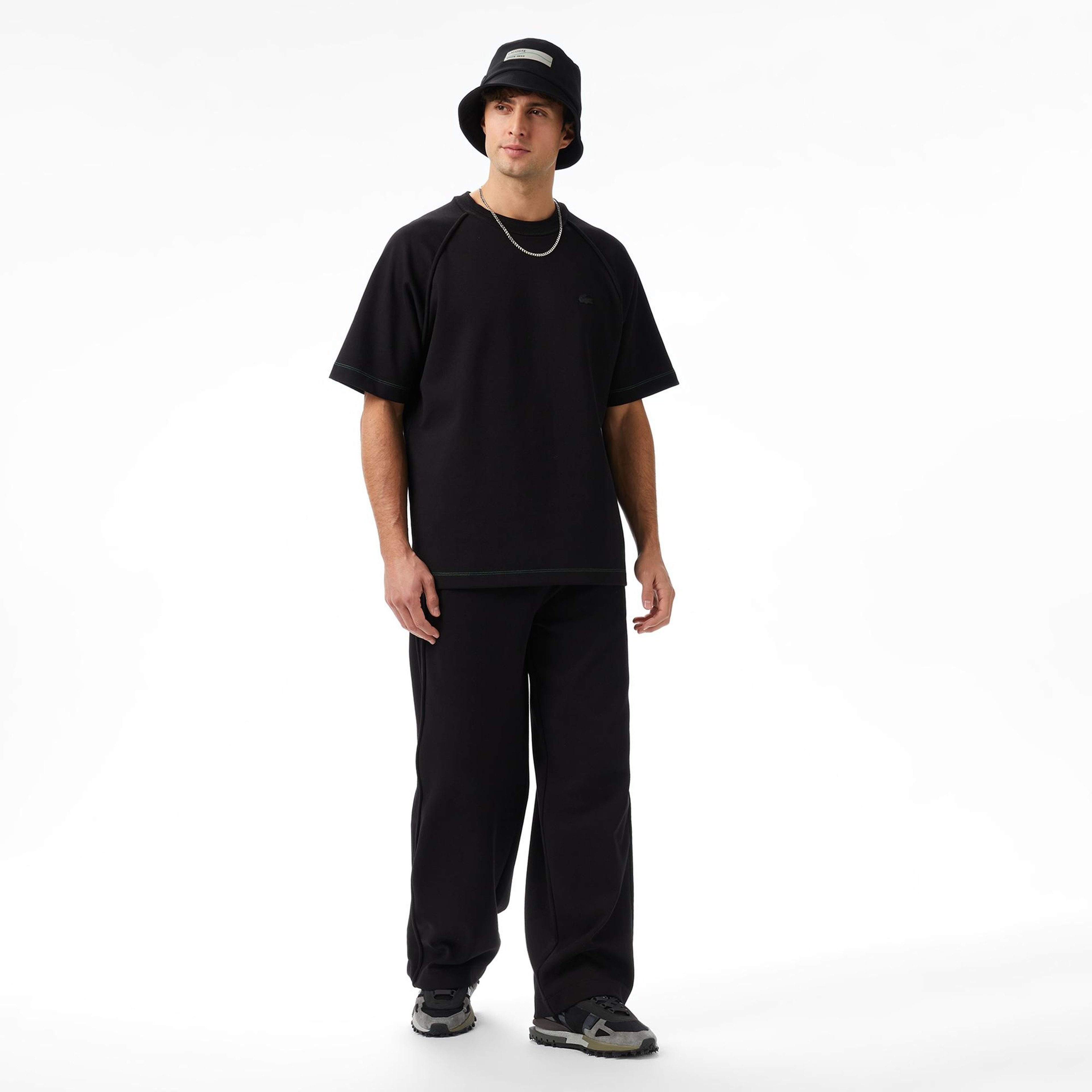Lacoste x House of SuperStep Relaxed Fit Erkek Siyah Eşofman Altı