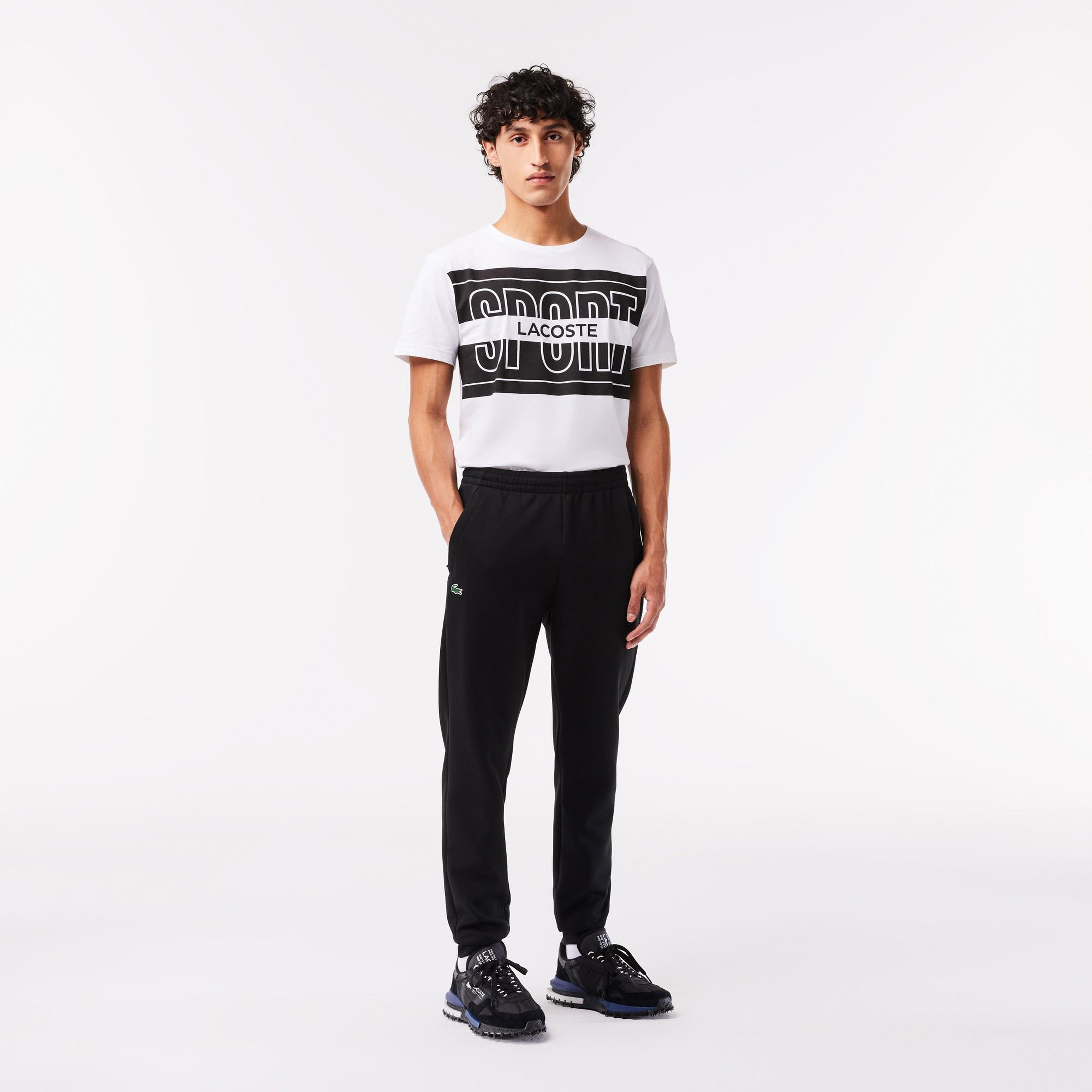 Lacoste Mesh Panels Erkek Siyah Eşofman Altı