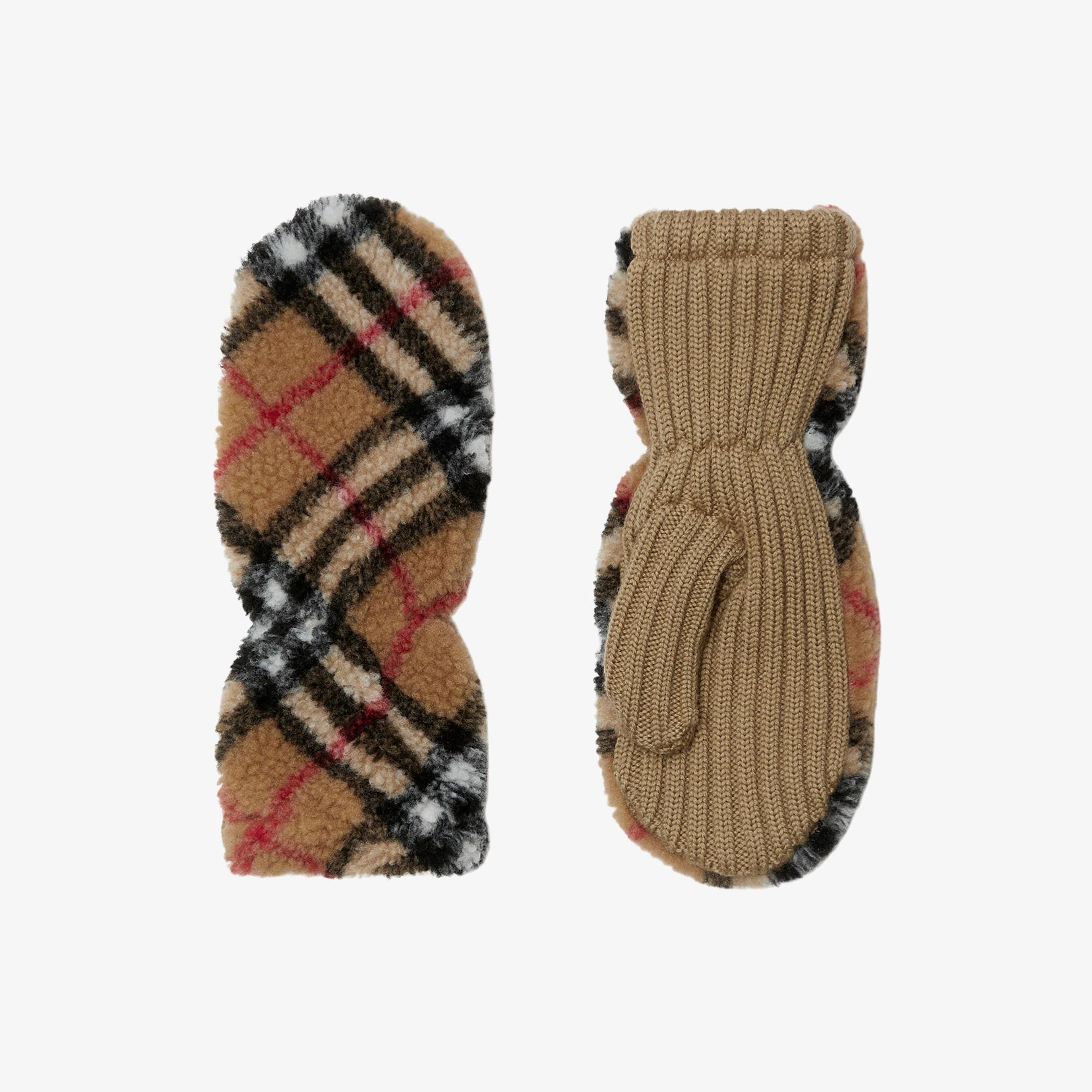 Burberry Çocuk Bej Yün Eldiven
