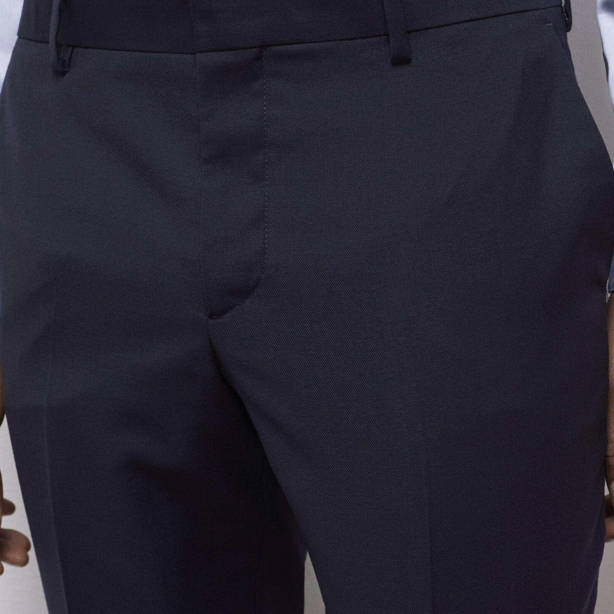 ERKEK LACİVERT Yün Pantolon