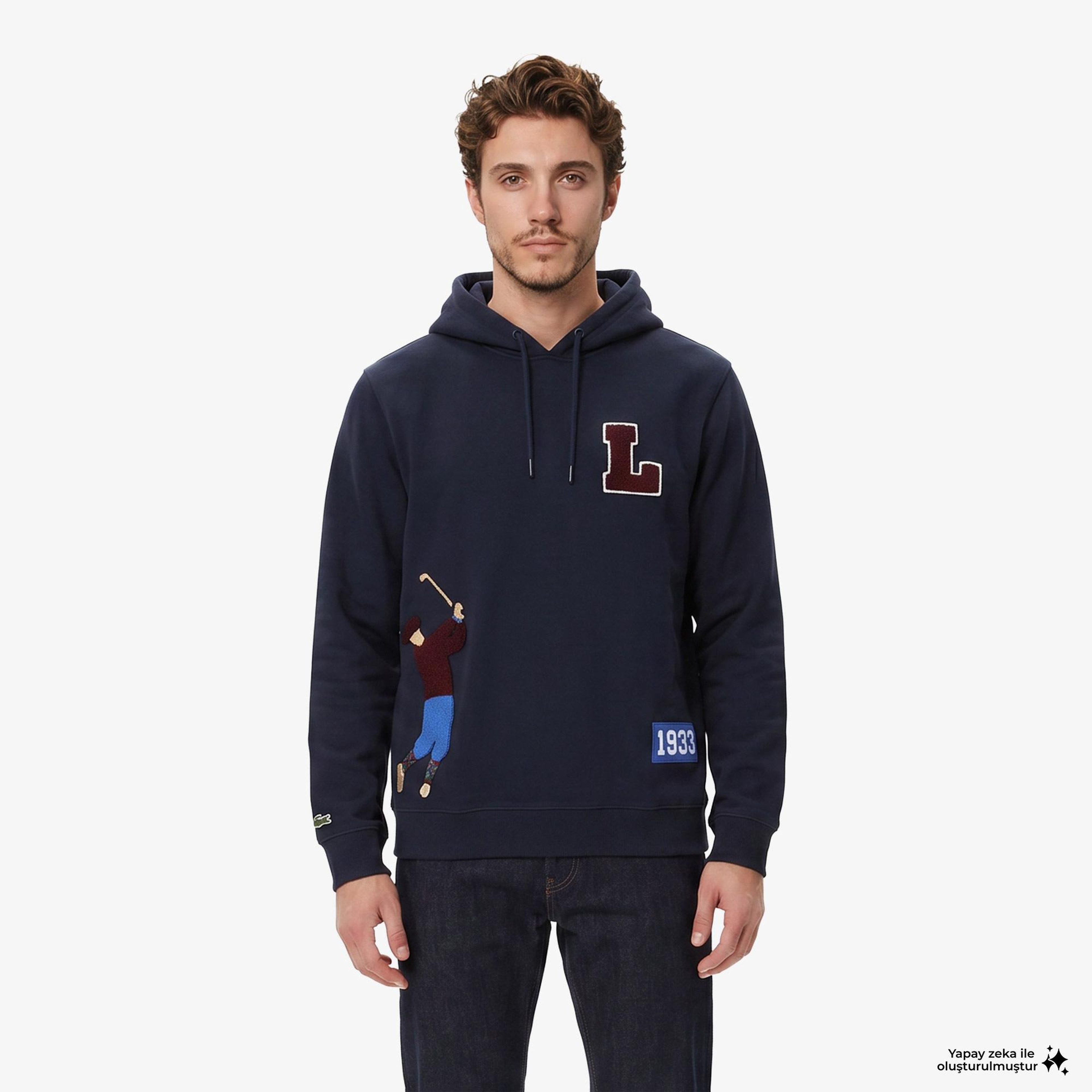 Lacoste Erkek Lacivert Sweatshirt