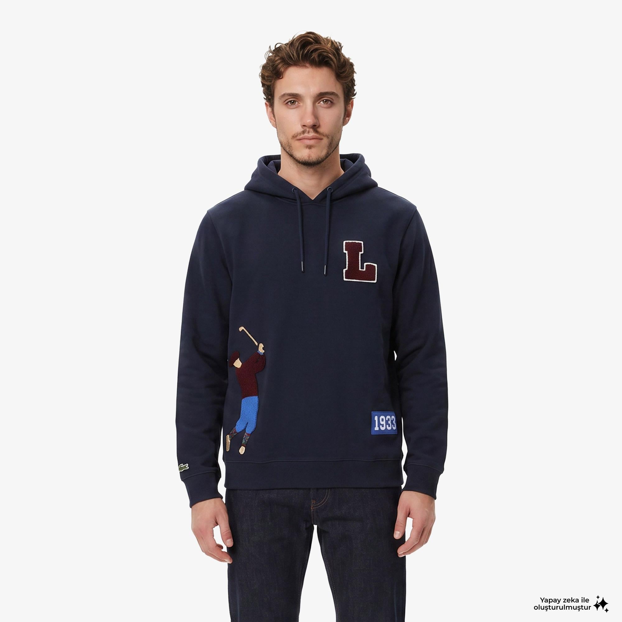 Lacoste Erkek Lacivert Sweatshirt