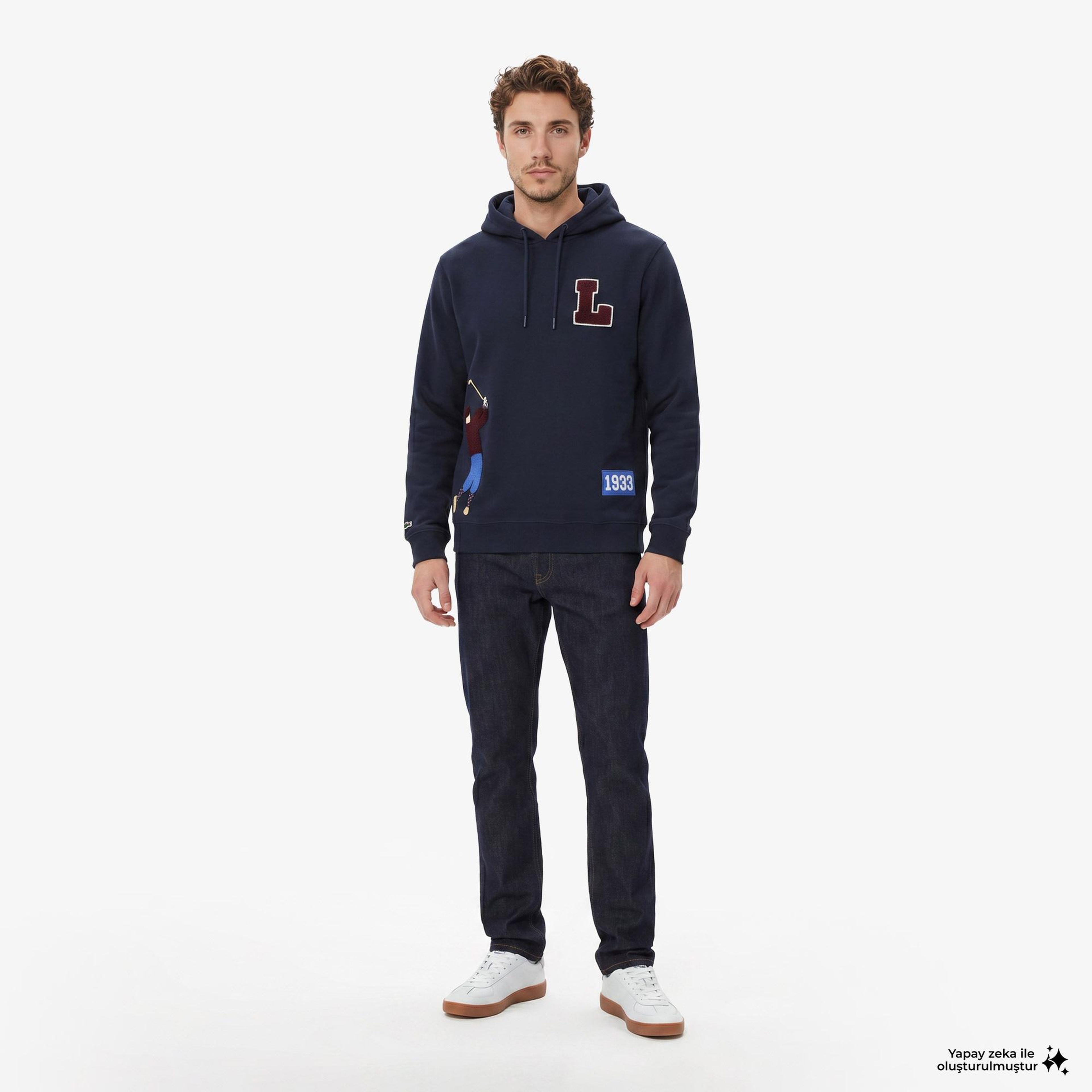 Lacoste Erkek Lacivert Sweatshirt