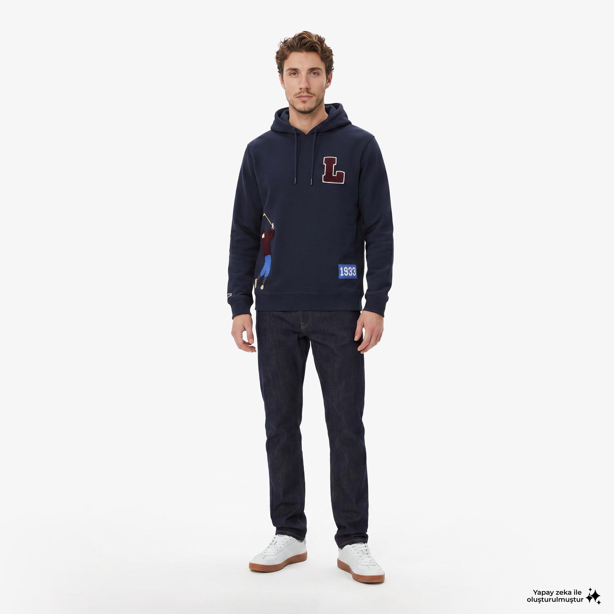 Lacoste Erkek Lacivert Sweatshirt