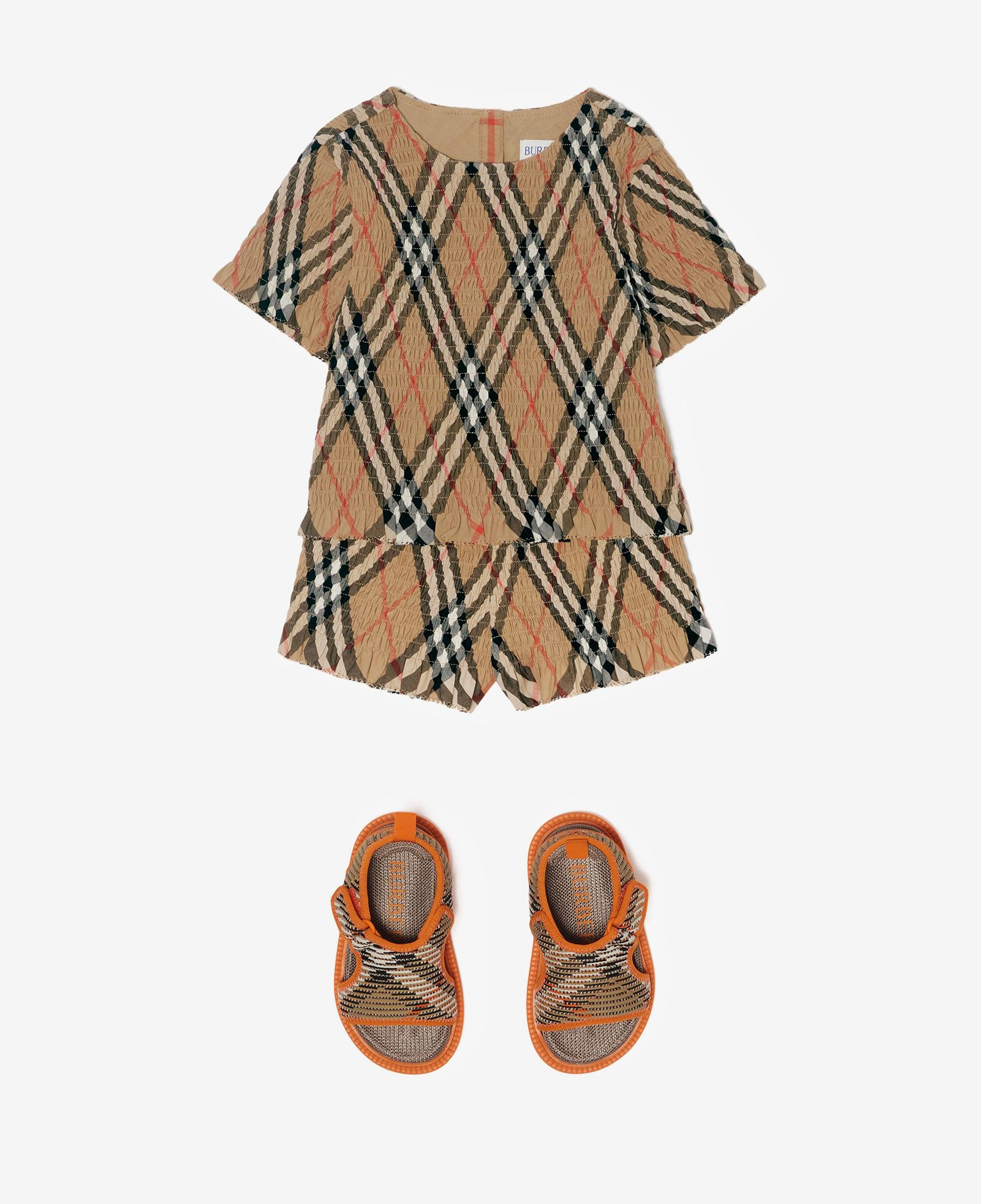 Burberry Madeline Cotton Top Çocuk Bej Gömlek