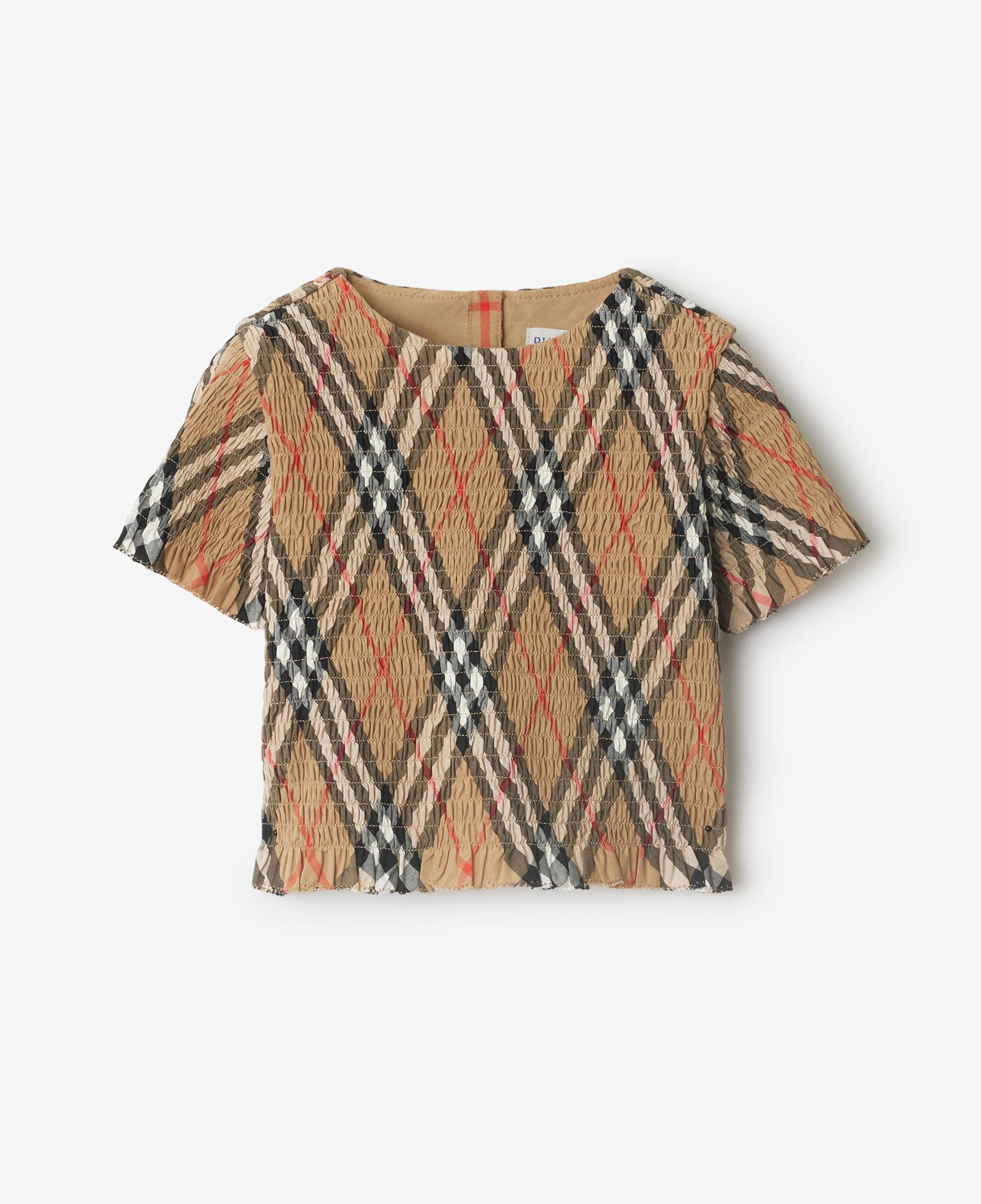 Burberry Madeline Cotton Top Çocuk Bej Gömlek
