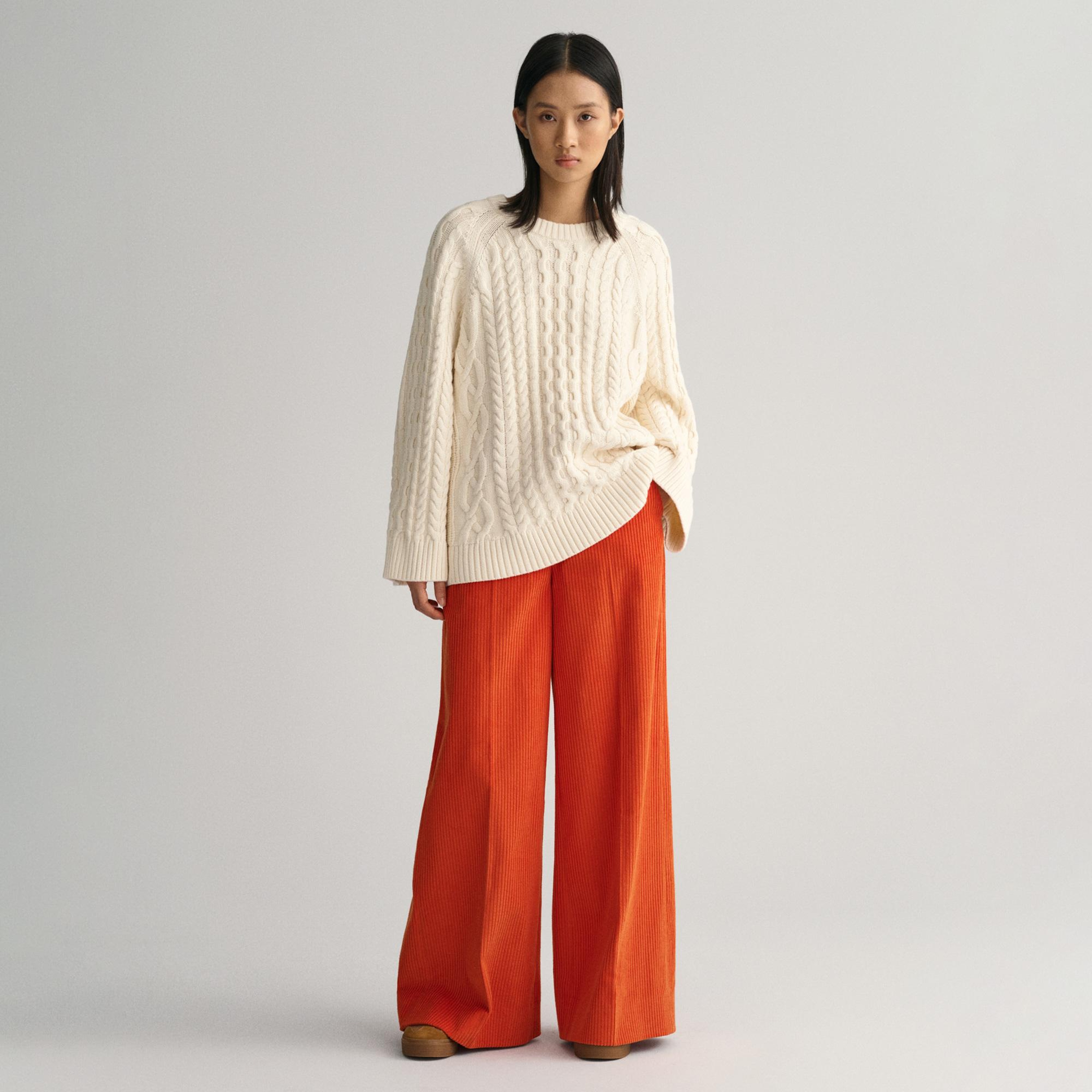 Gant Kadın Turuncu Loose Fit Pantolon