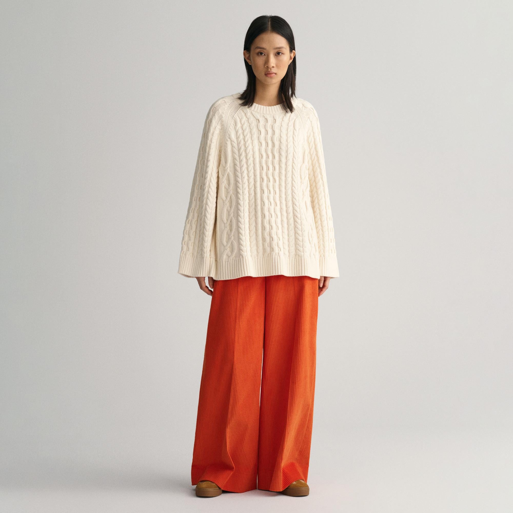 Gant Kadın Turuncu Loose Fit Pantolon